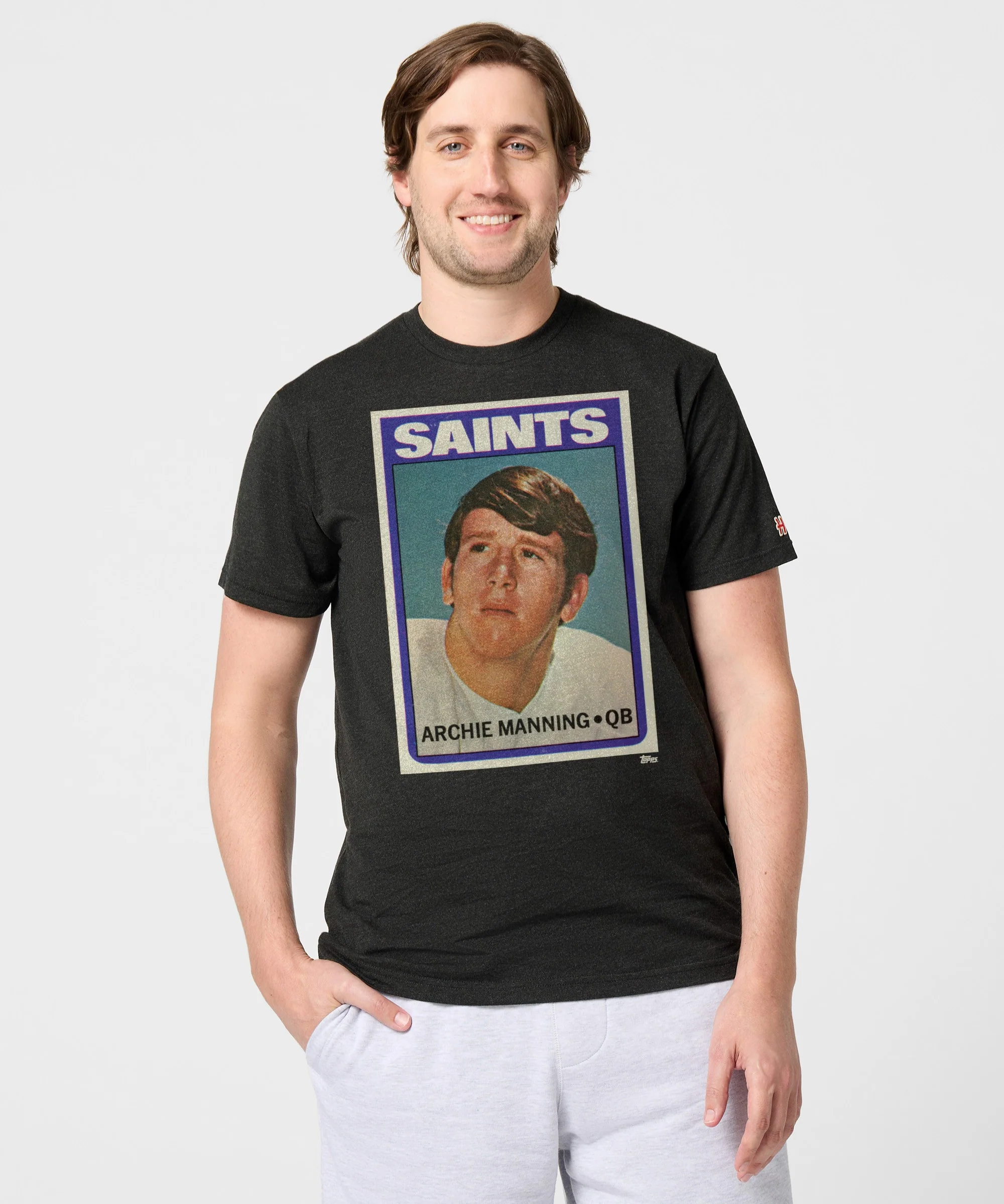 1972 Topps Football Archie Manning Saints - Image 3