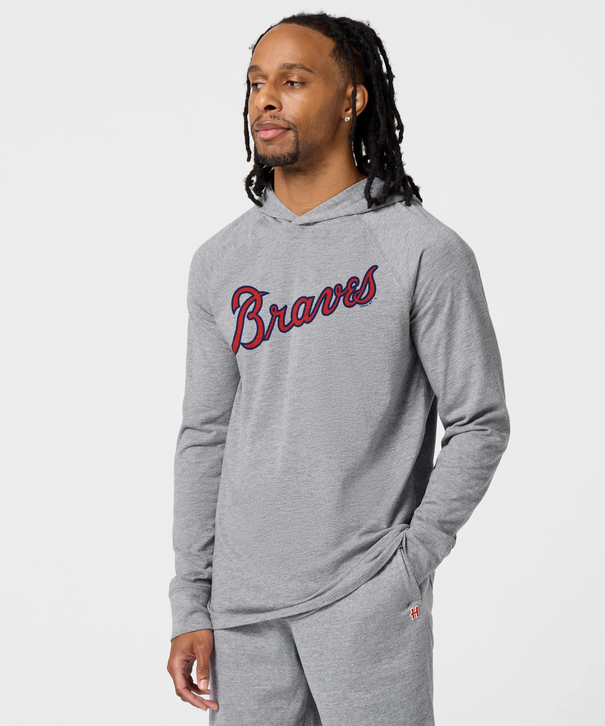 Atlanta Braves Jersey Logo '66 Lightweight Hoodie - Image 3
