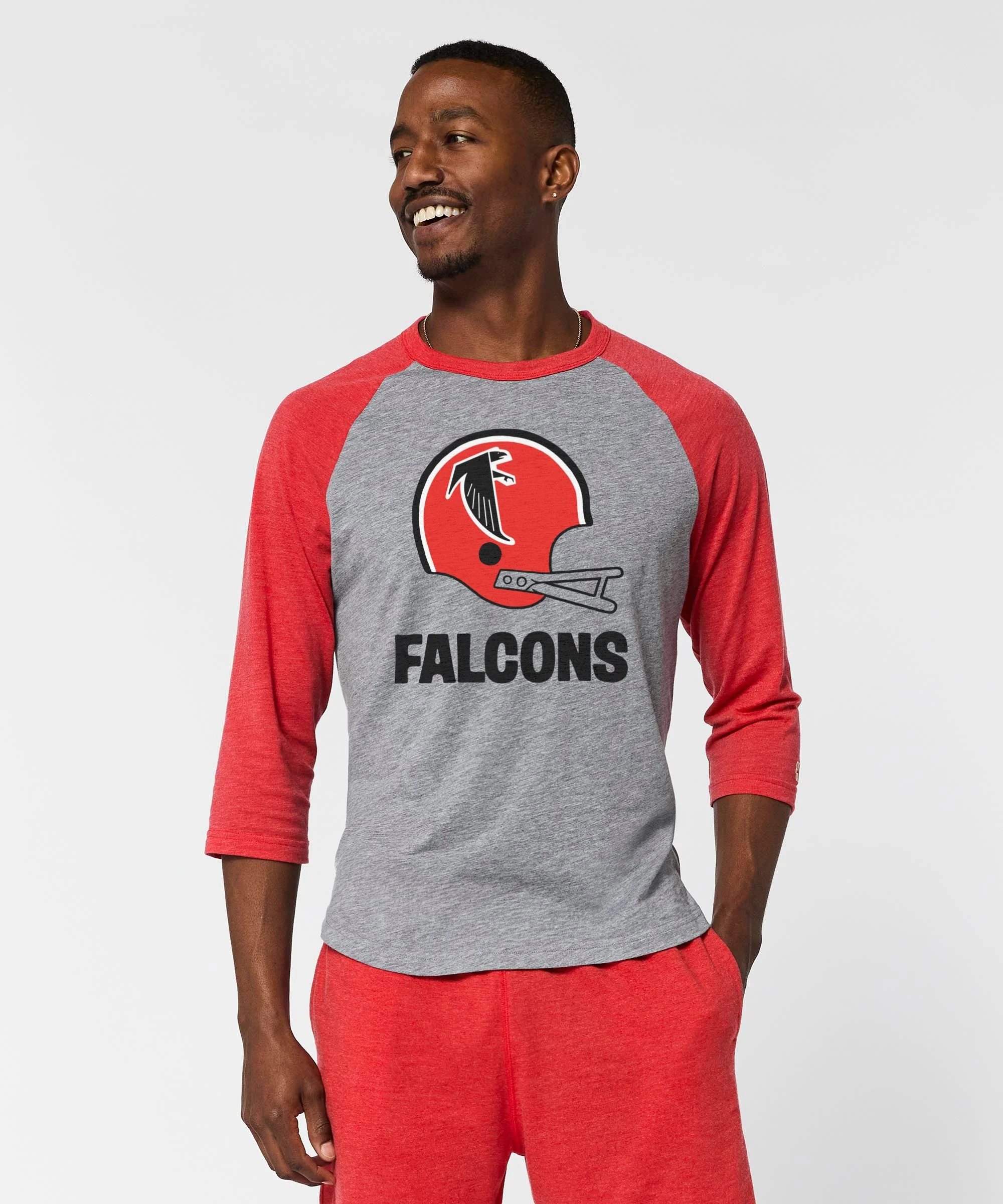 Atlanta Falcons Big Helmet Raglan - Image 3
