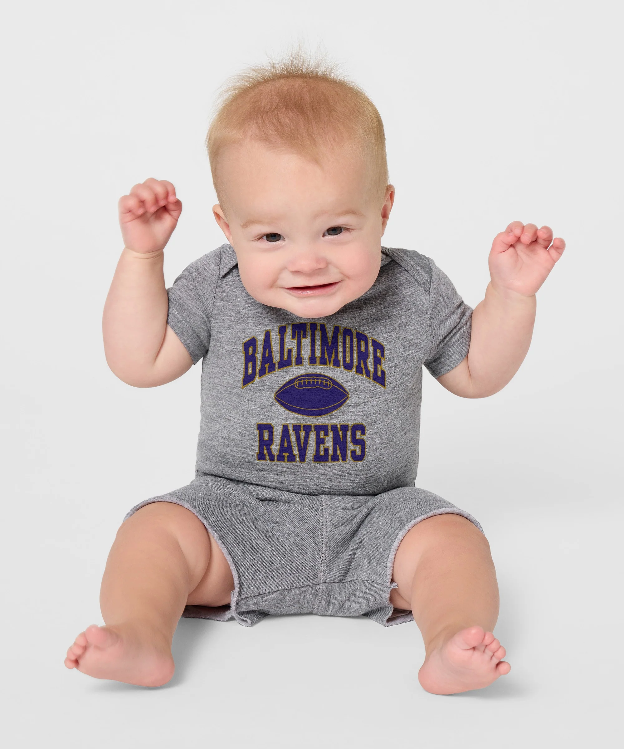 Baltimore Ravens Gridiron Baby One Piece - Image 3