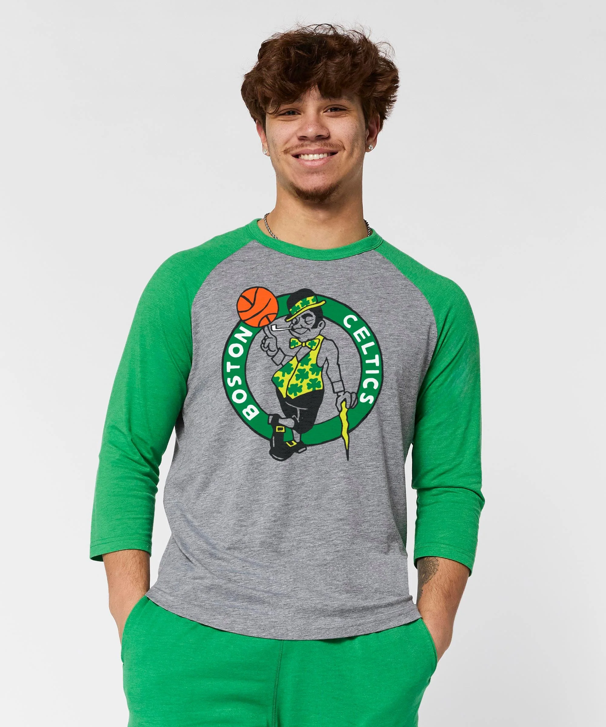 Boston Celtics Logo Raglan - Image 3