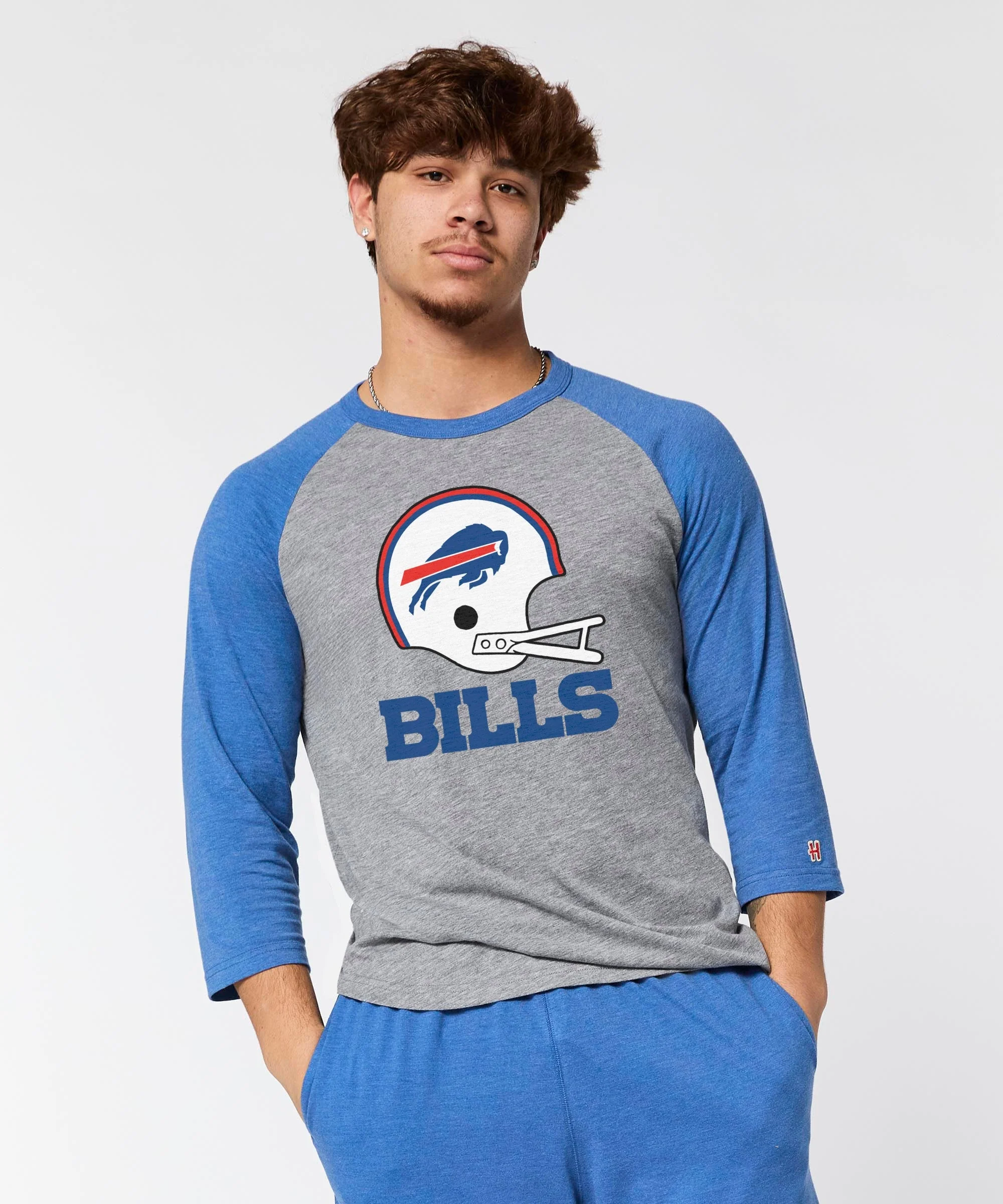 Buffalo Bills Big Helmet Raglan - Image 3