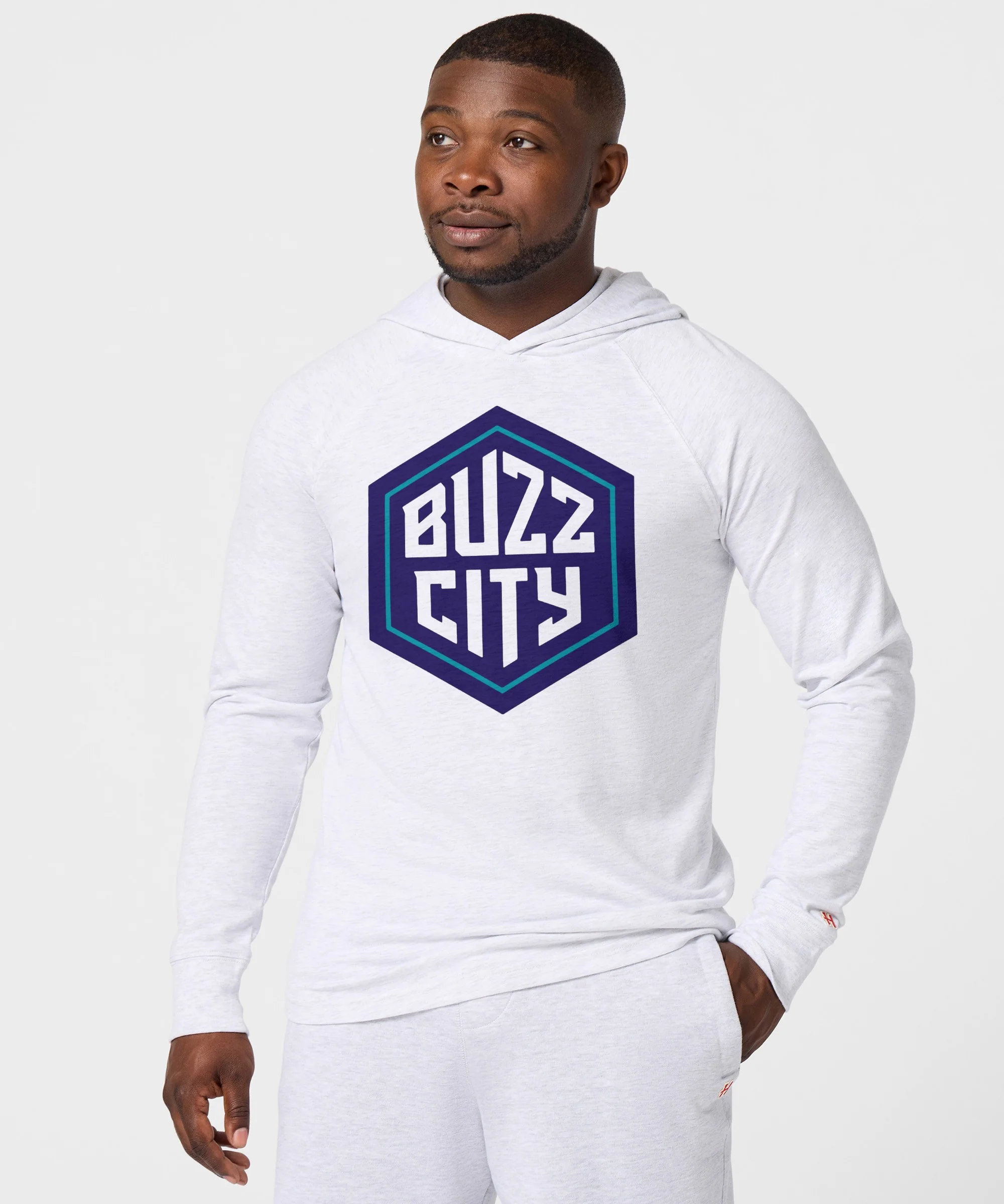 Charlotte Hornets Buzz City Lightweight Hoodie - Image 3