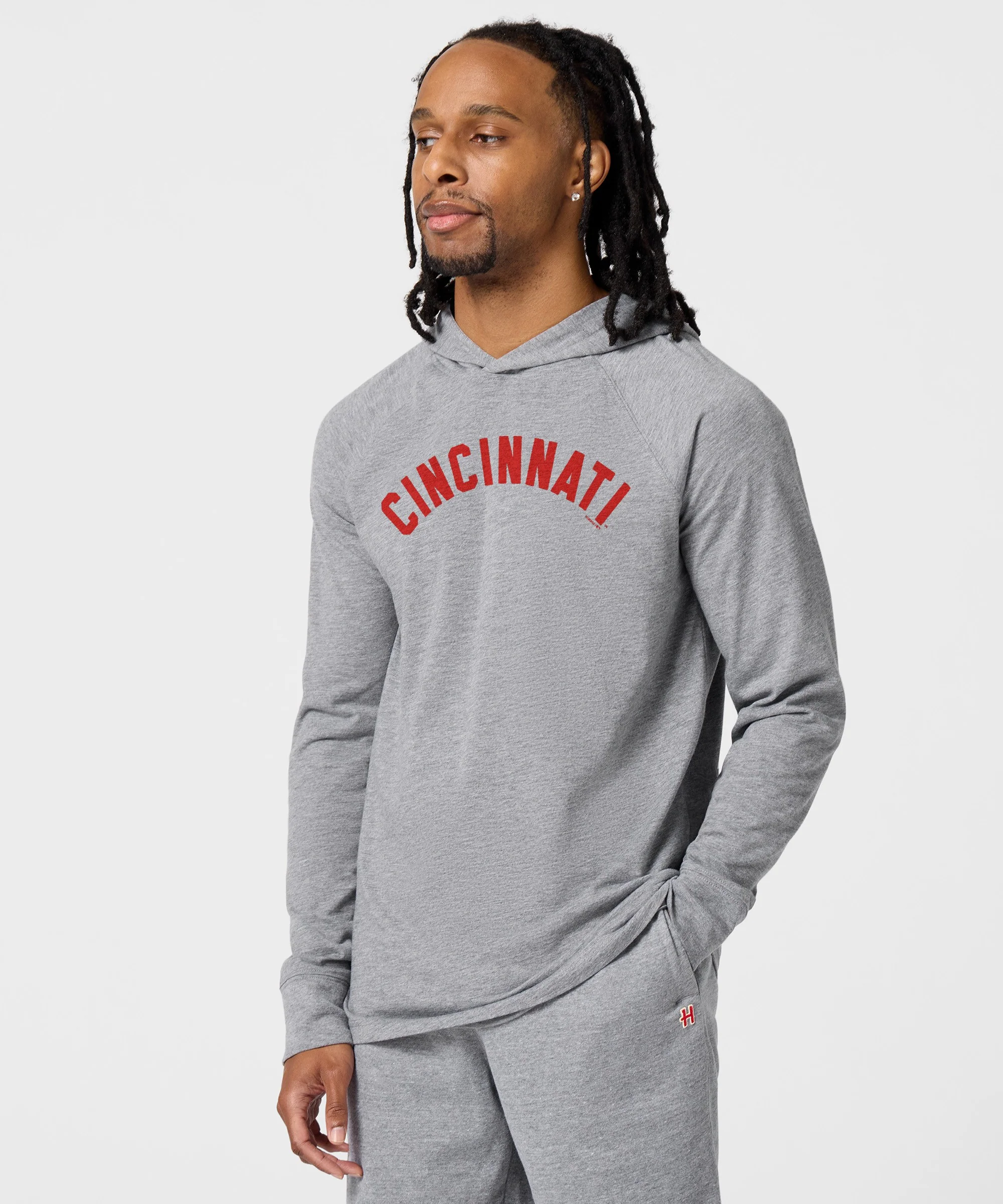 Cincinnati Reds Jersey Logo '67 Lightweight Hoodie - Image 3
