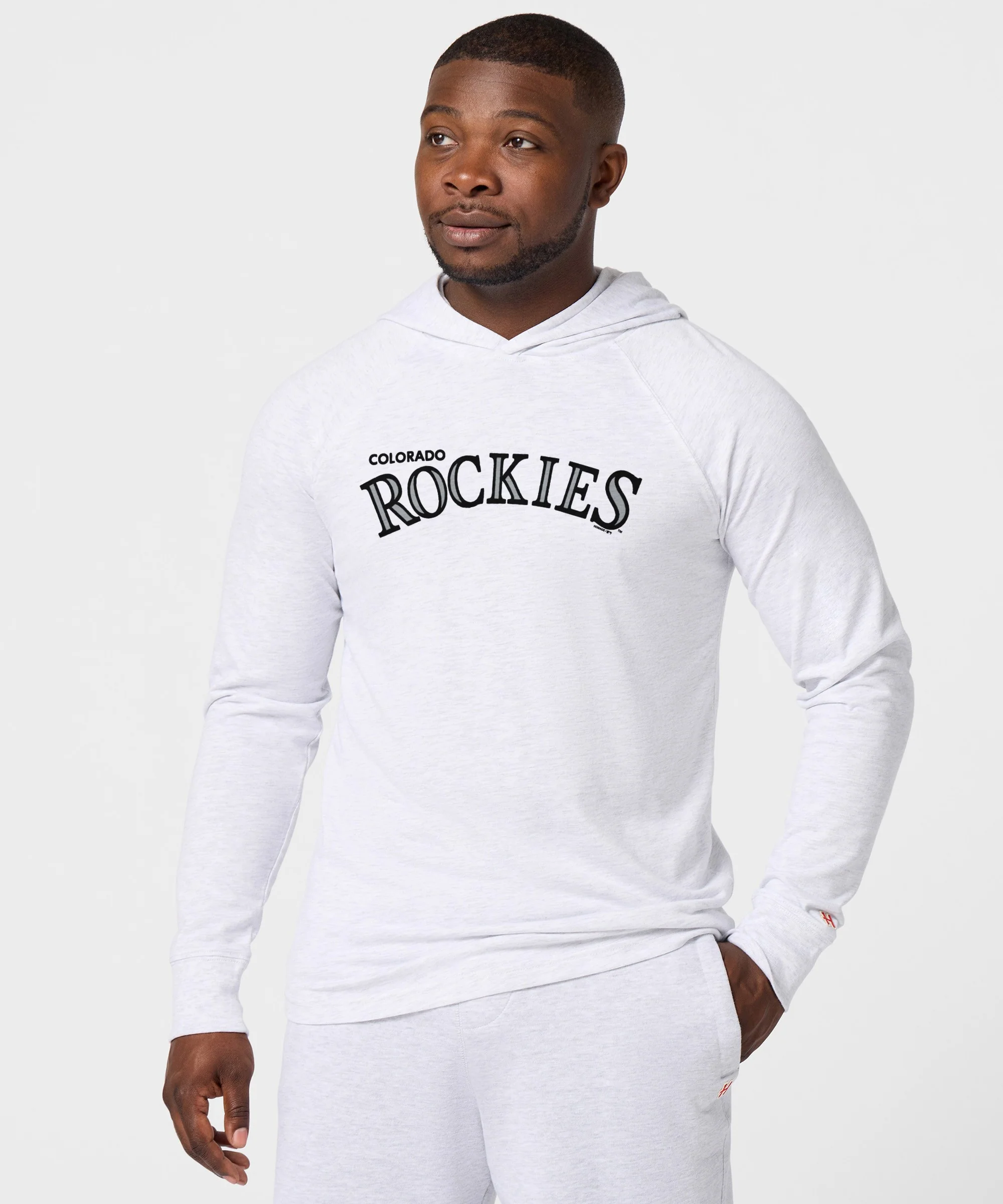 Colorado Rockies Jersey Logo '17 Lightweight Hoodie - Image 3
