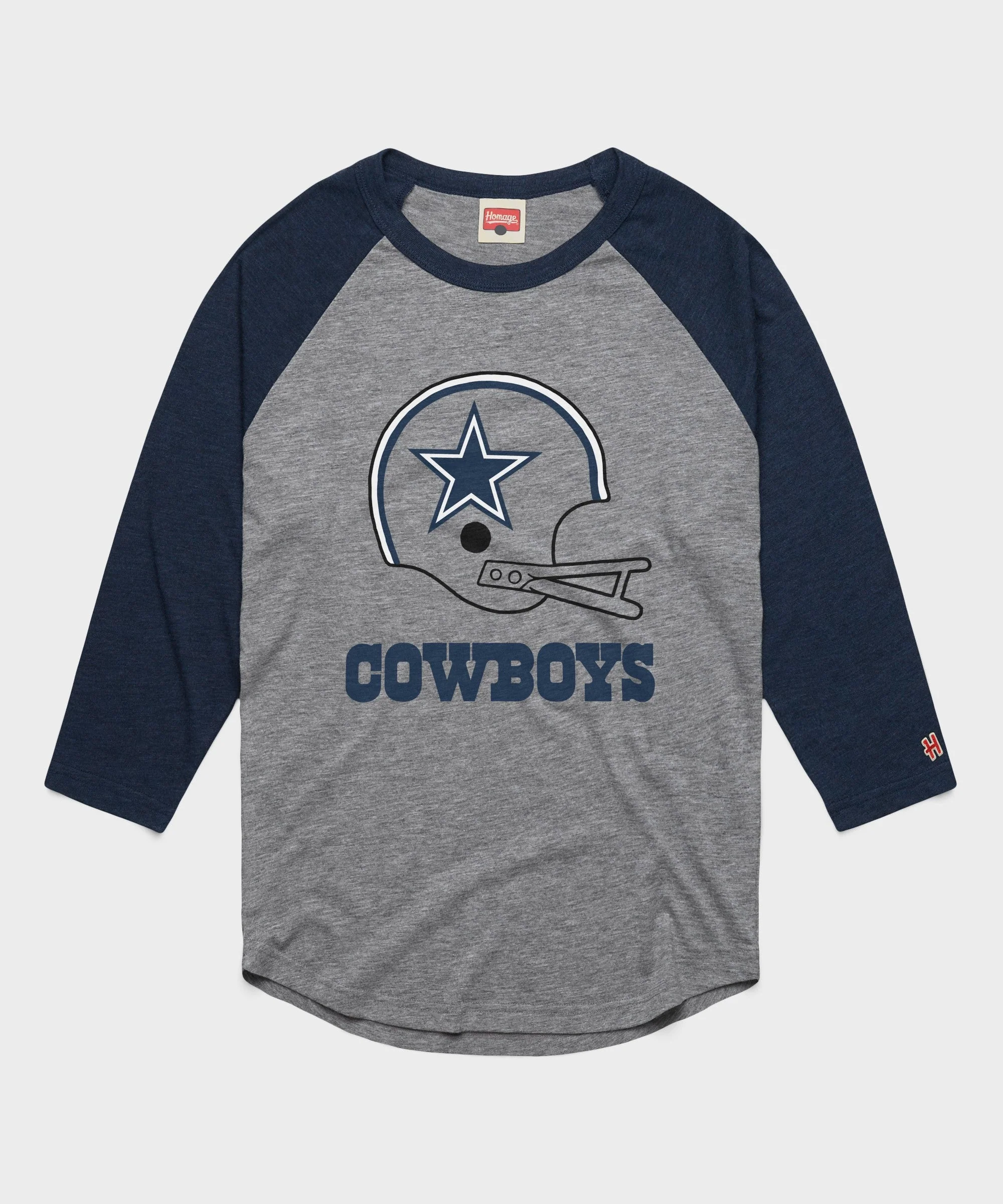 Dallas Cowboys Big Helmet Raglan