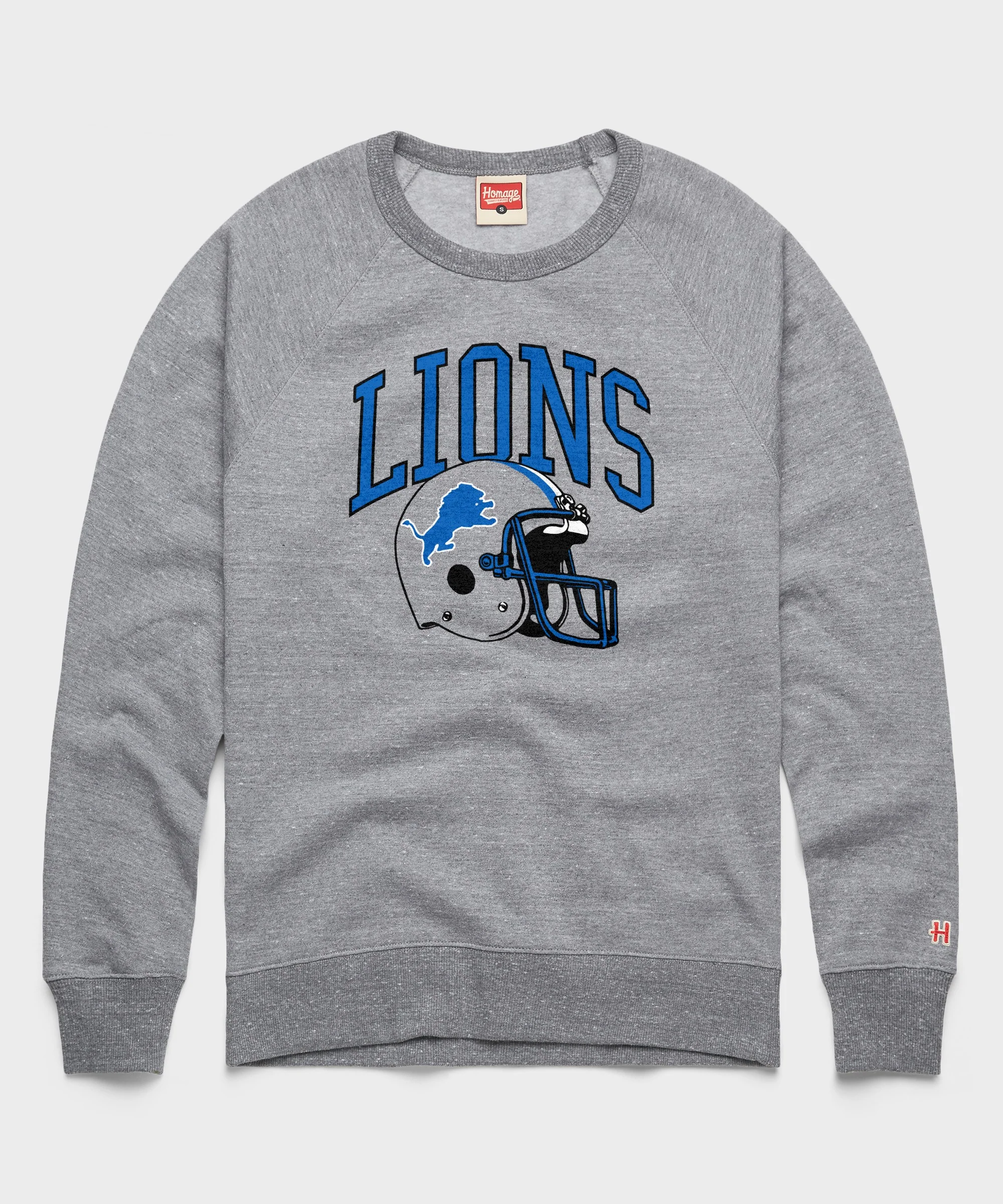 Detroit Lions Helmet Retro Crewneck