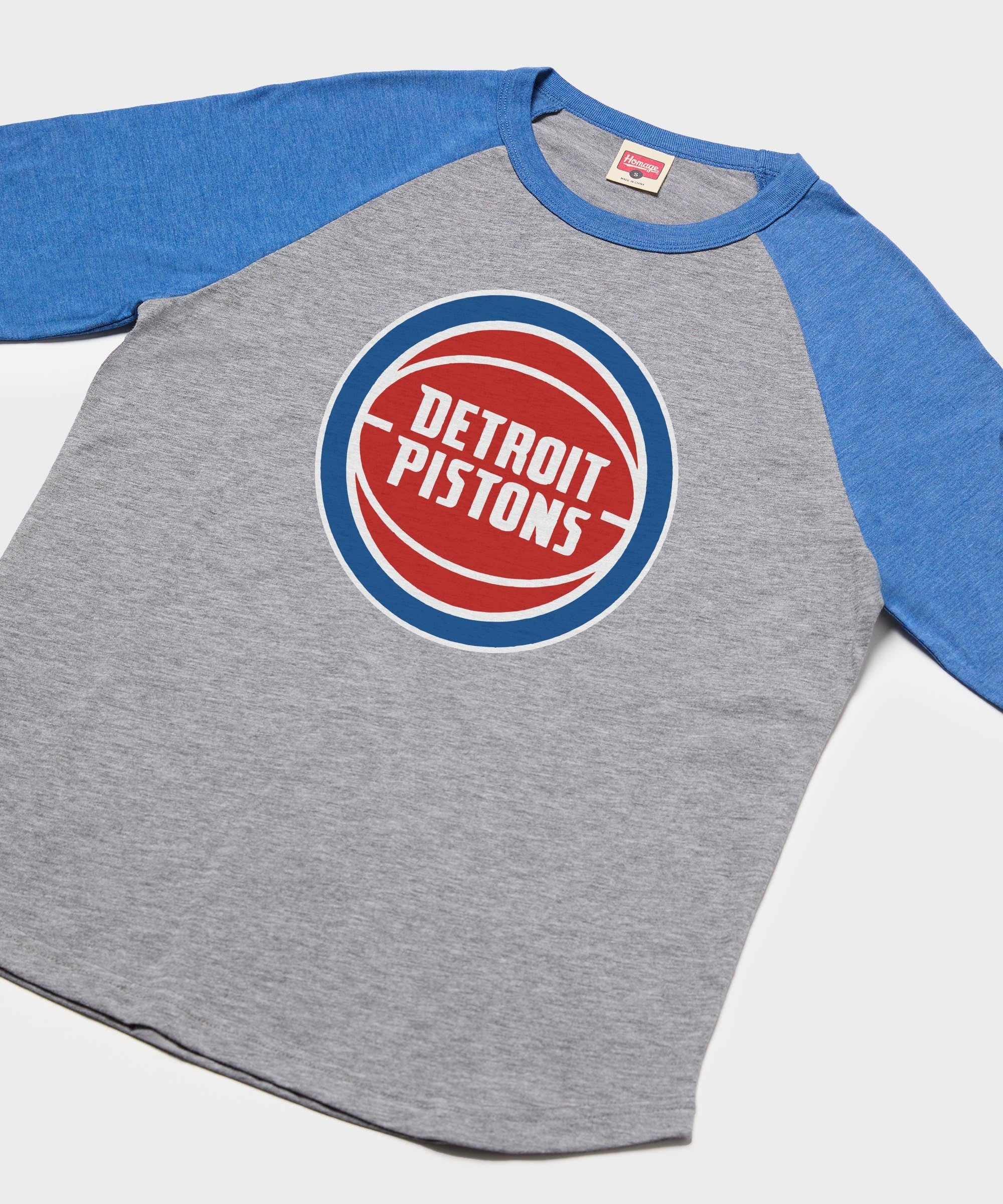 Detroit Pistons Logo Raglan - Image 2