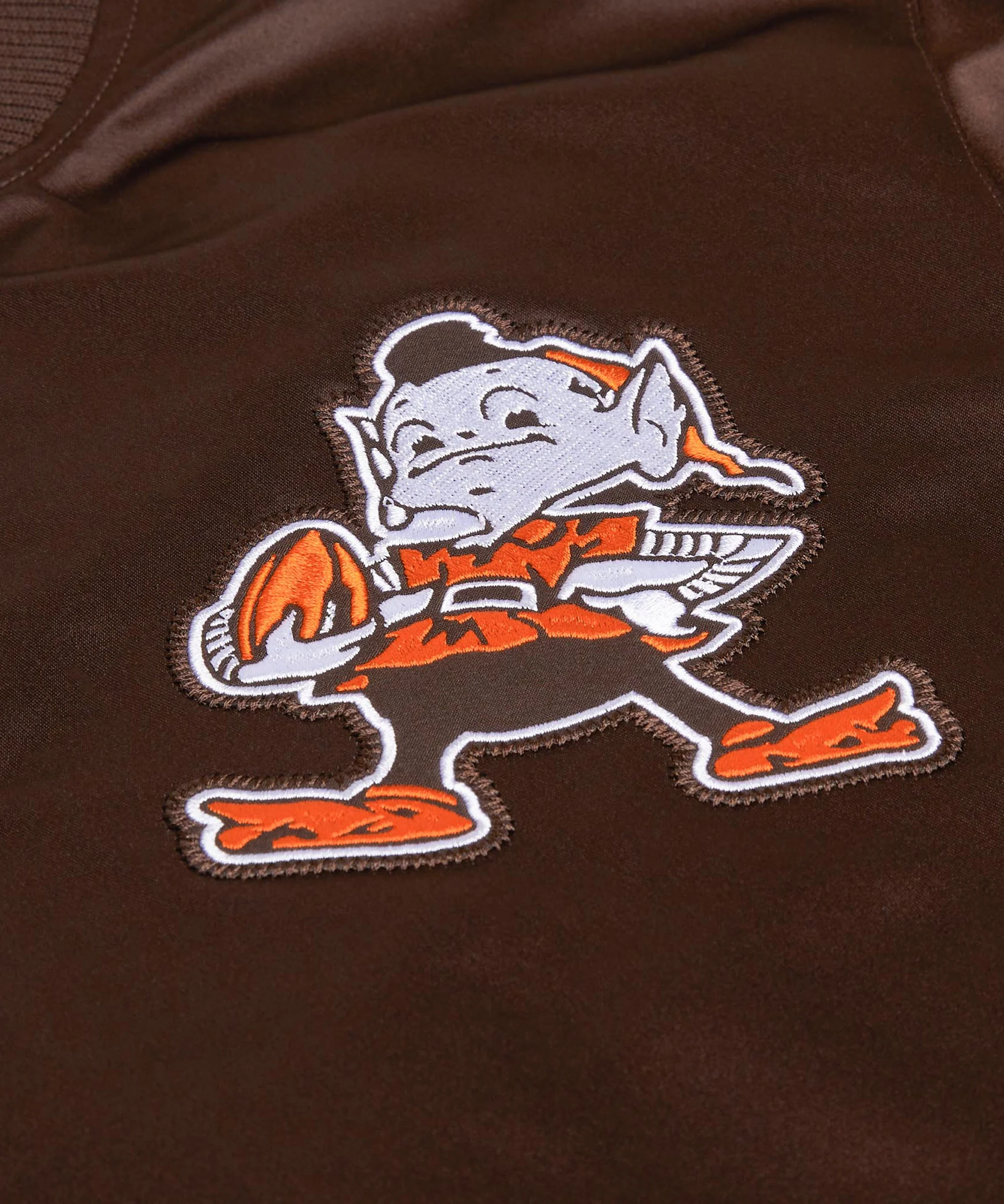HOMAGE X Starter Browns Heavyweight Satin Jacket - Image 3