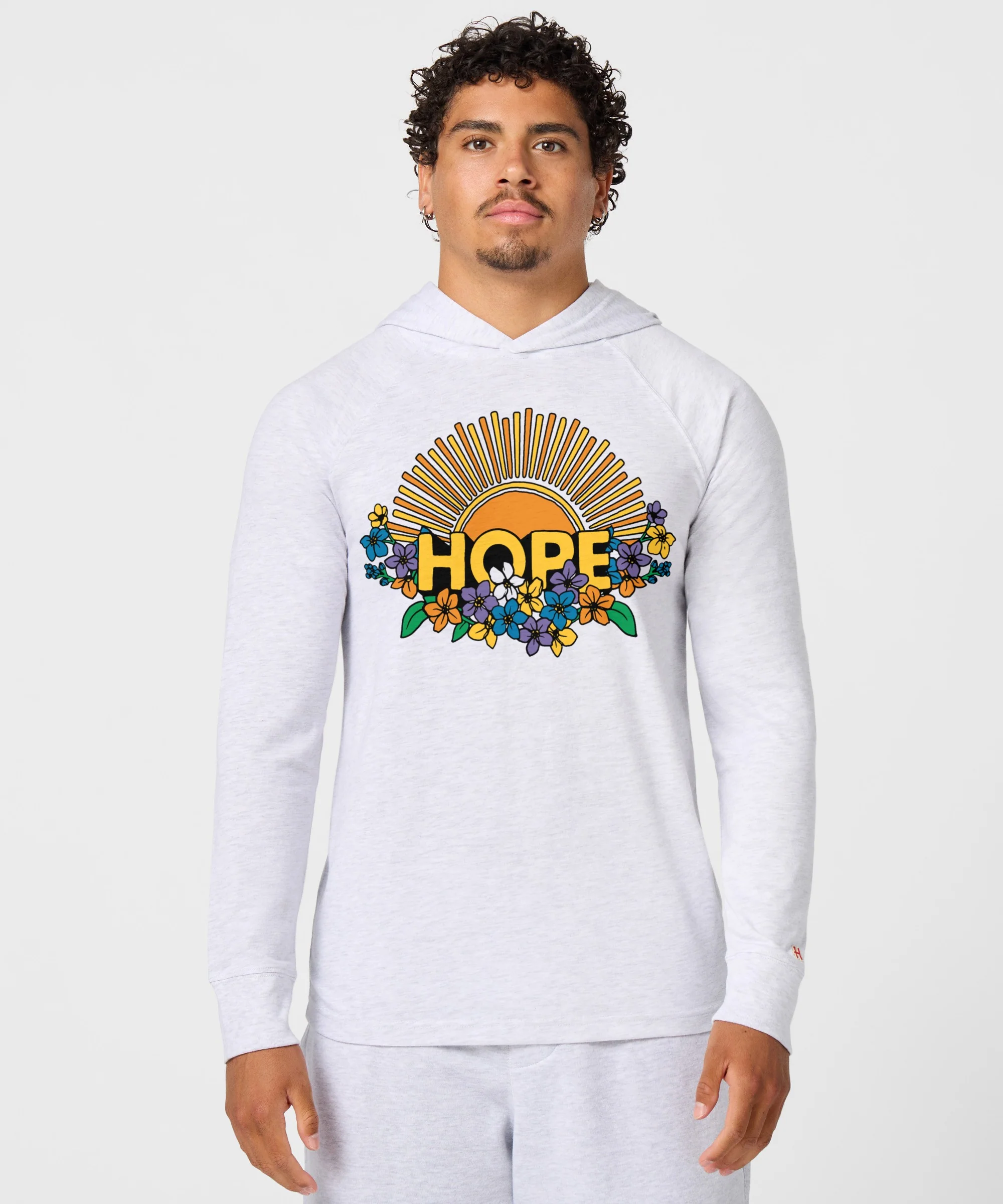 Hope Sun And Flowers Lightweight Hoodie - Image 3