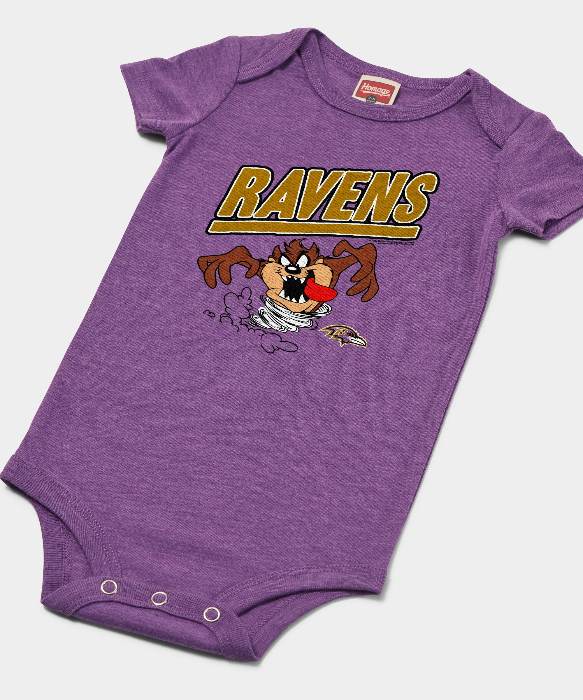 Looney Tunes Taz x Baltimore Ravens Baby One Piece - Image 2