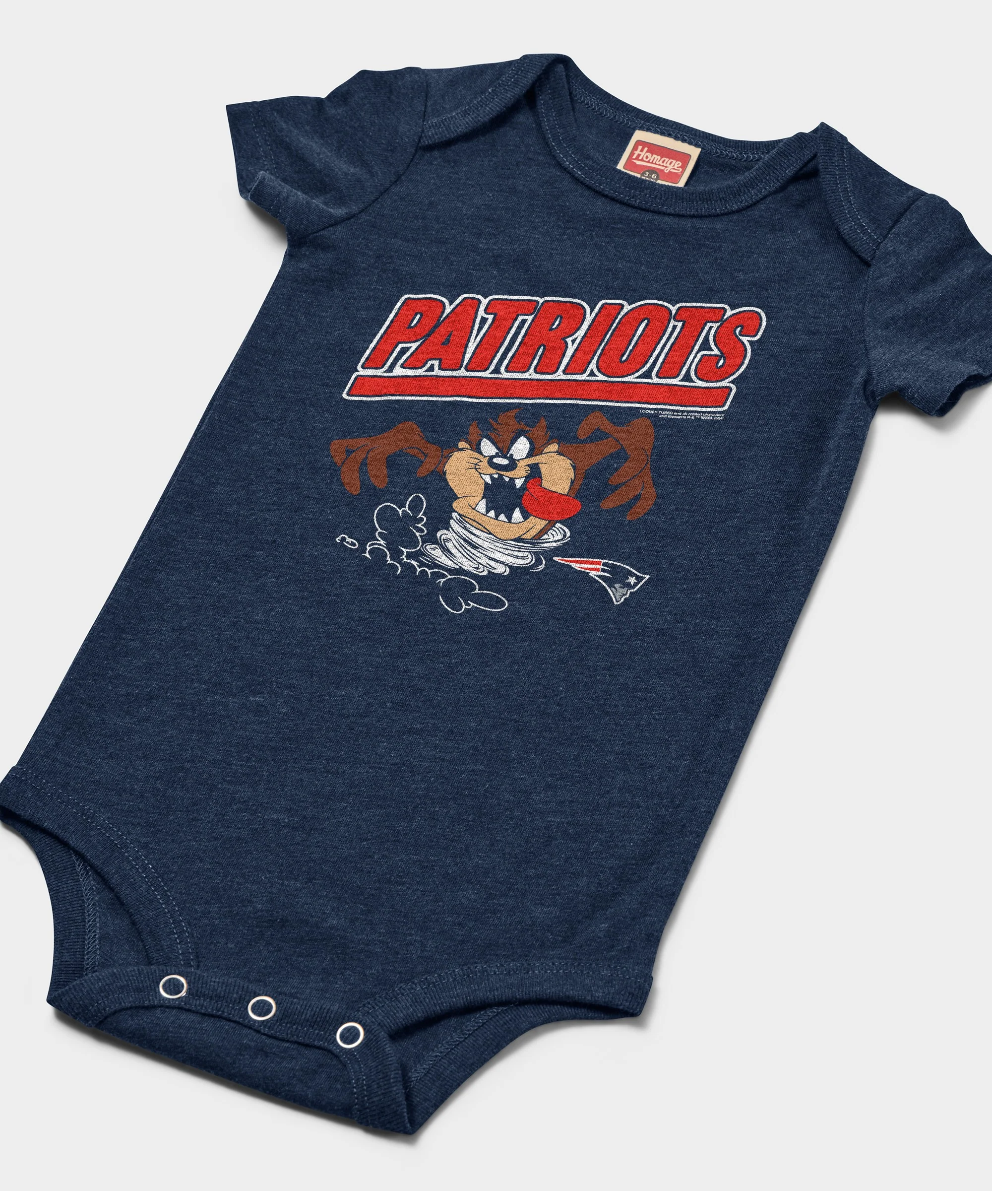Looney Tunes Taz x New England Patriots Baby One Piece - Image 2
