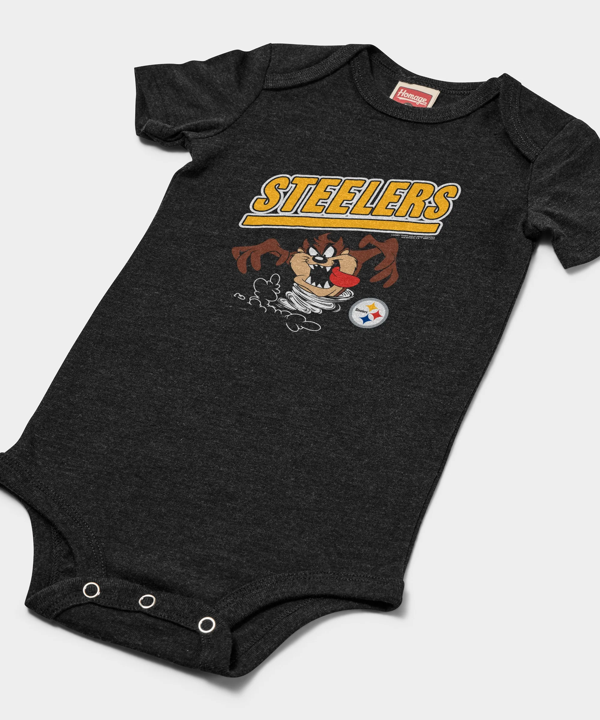 Looney Tunes Taz x Pittsburgh Steelers Baby One Piece - Image 2