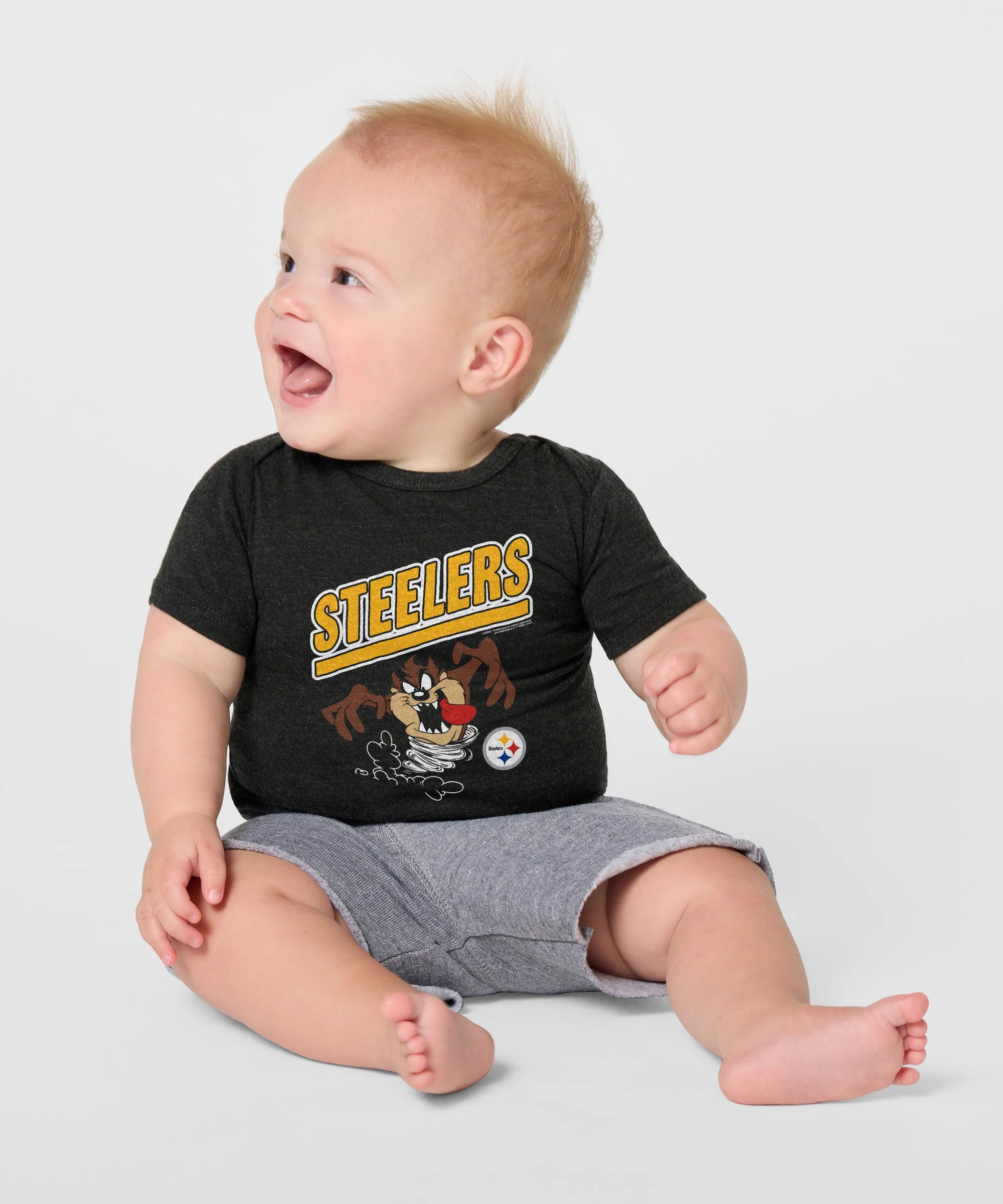 Looney Tunes Taz x Pittsburgh Steelers Baby One Piece - Image 3