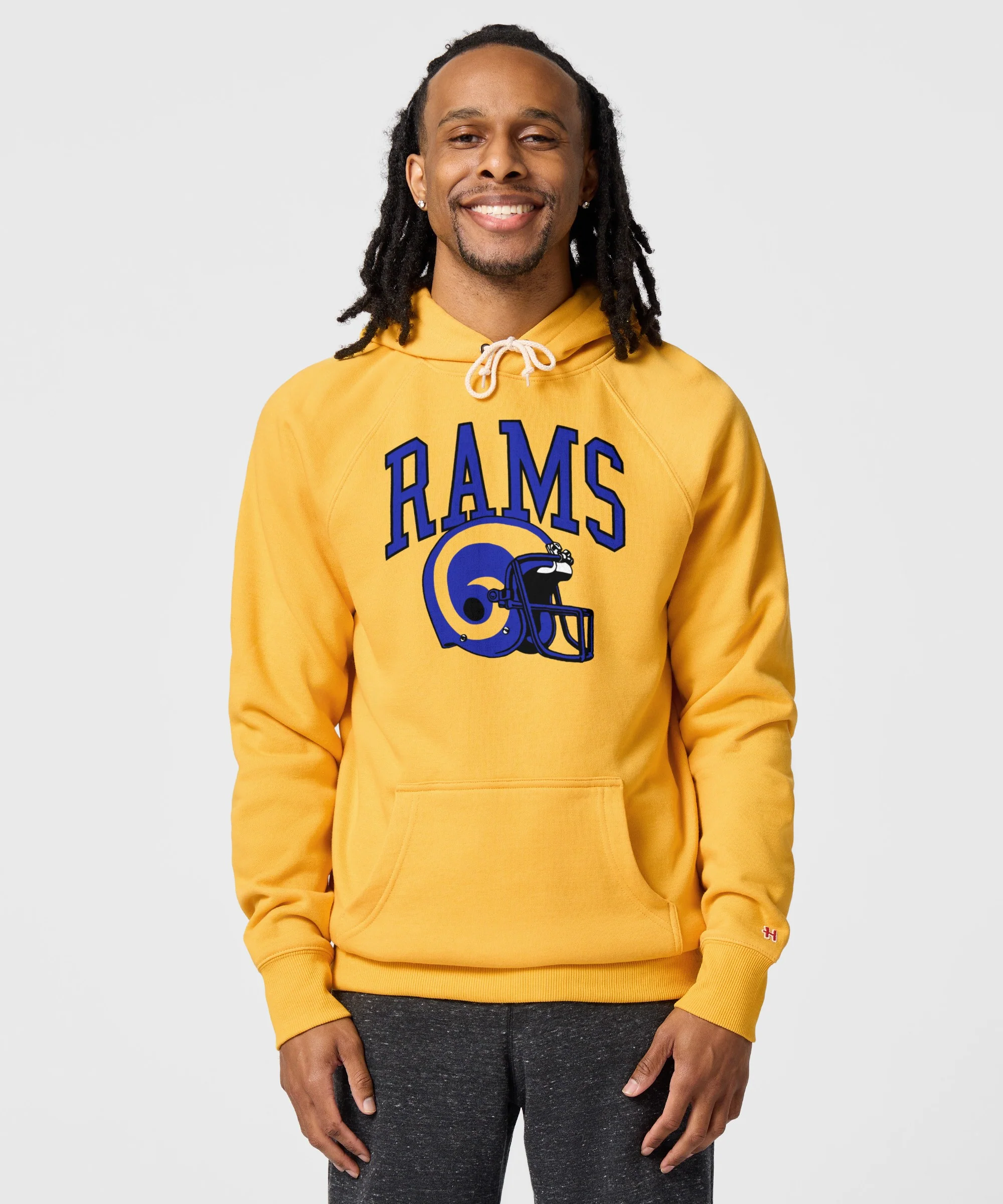 Los Angeles Rams Helmet Retro Hoodie - Image 3