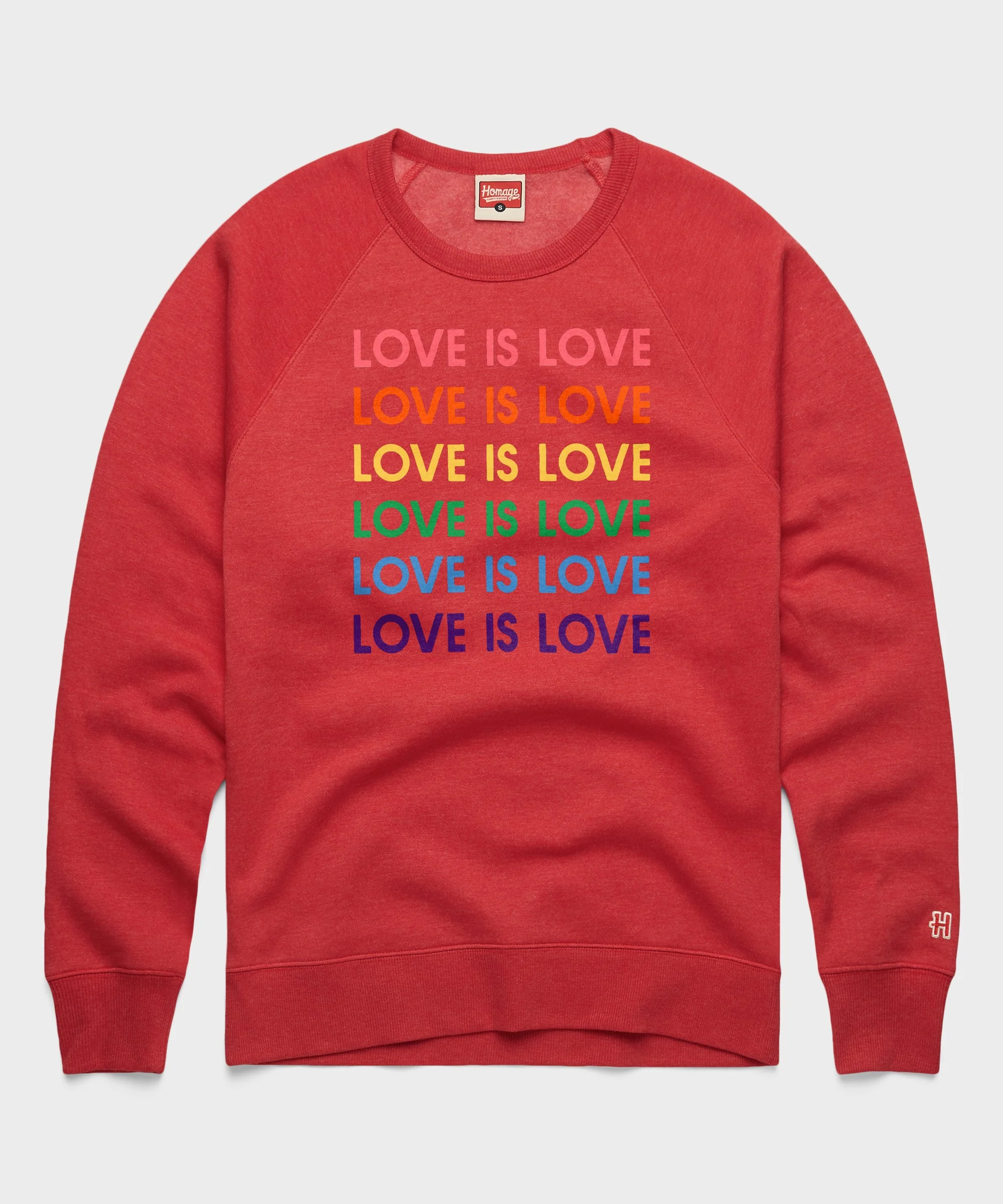 Love Is Love Rainbow Crewneck