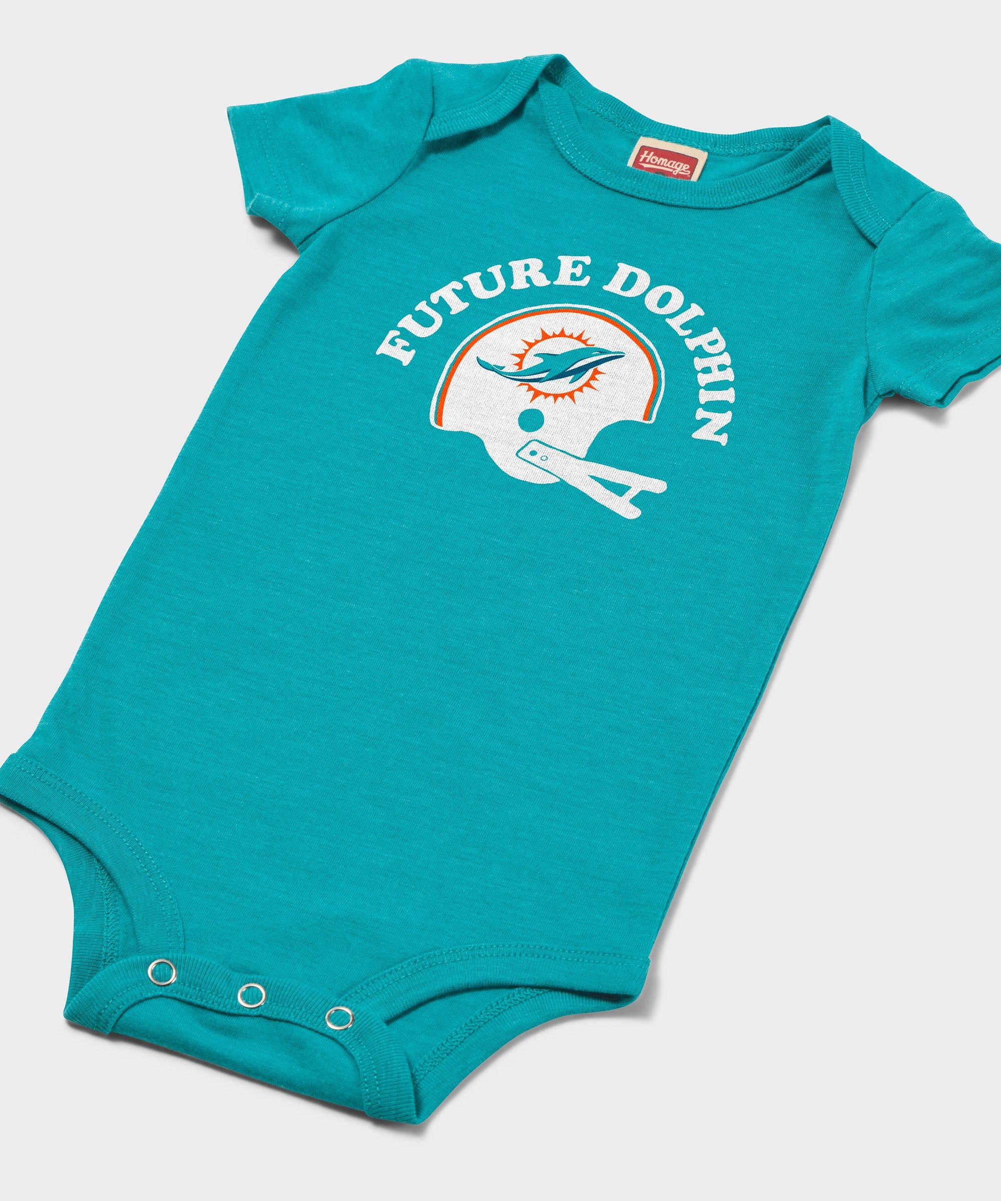 Miami Dolphins Future Dolphin Baby One Piece - Image 2