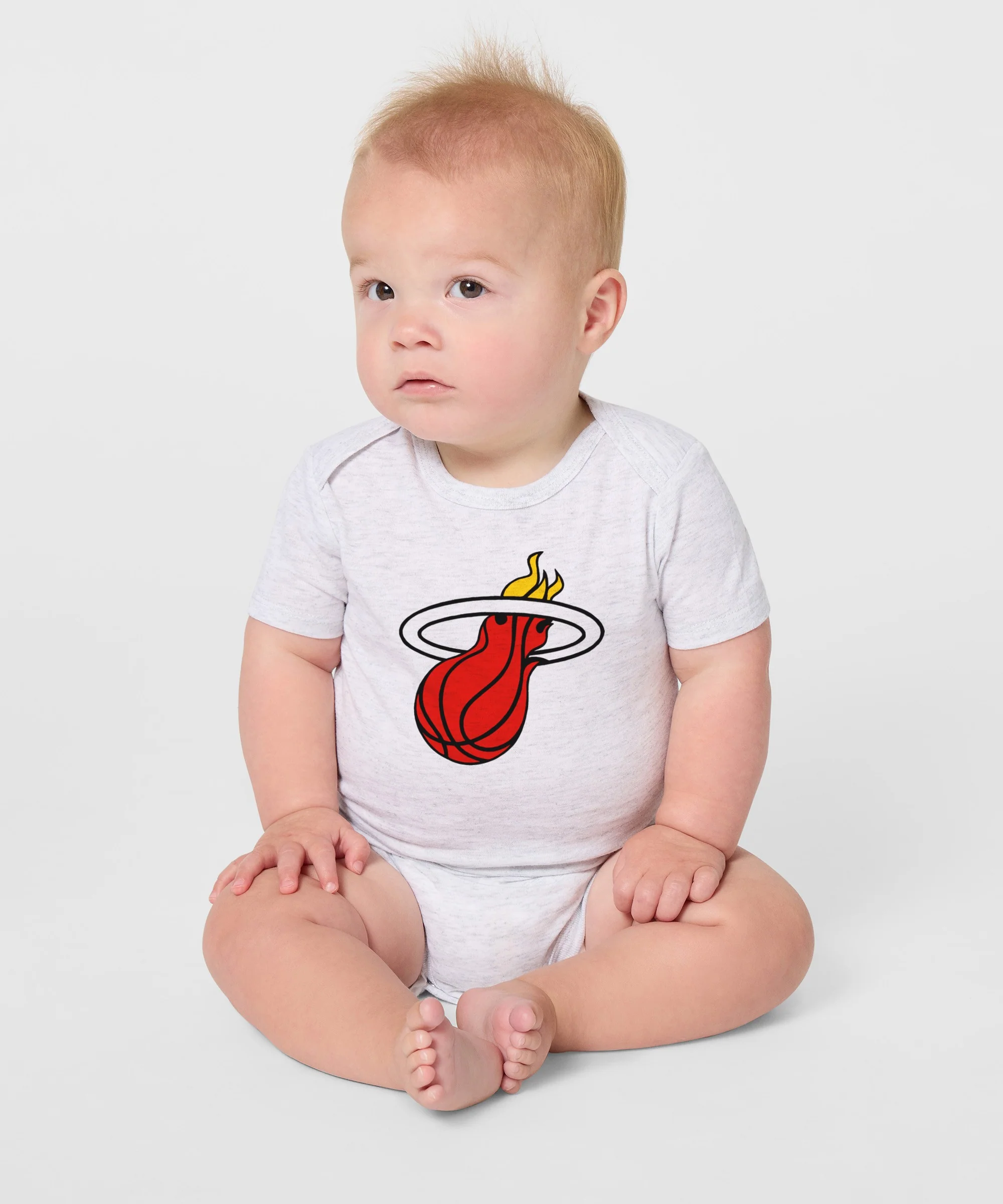 Miami Heat Logo Baby One Piece - Image 3