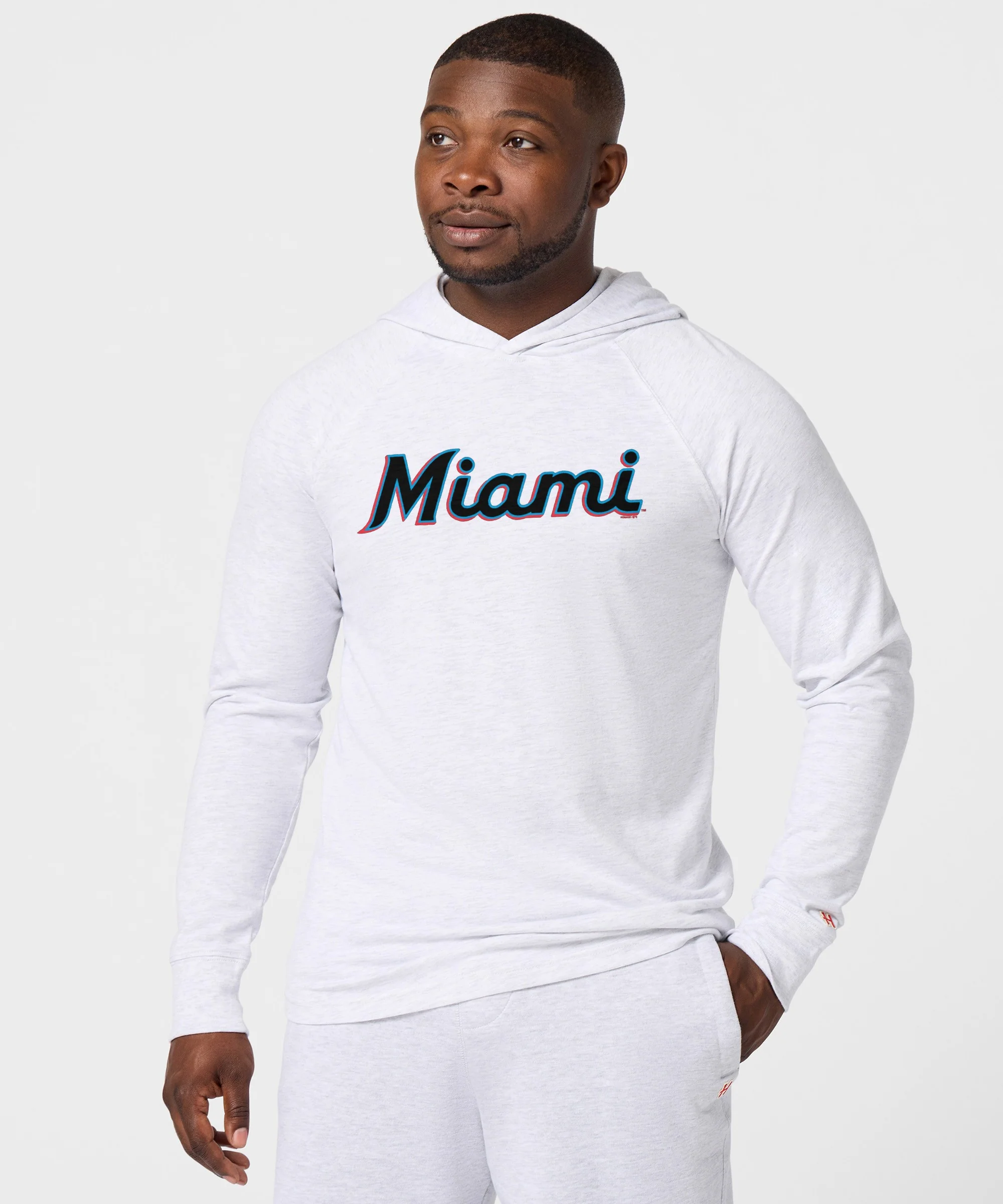 Miami Marlins Jersey Logo '19 Lightweight Hoodie - Image 3