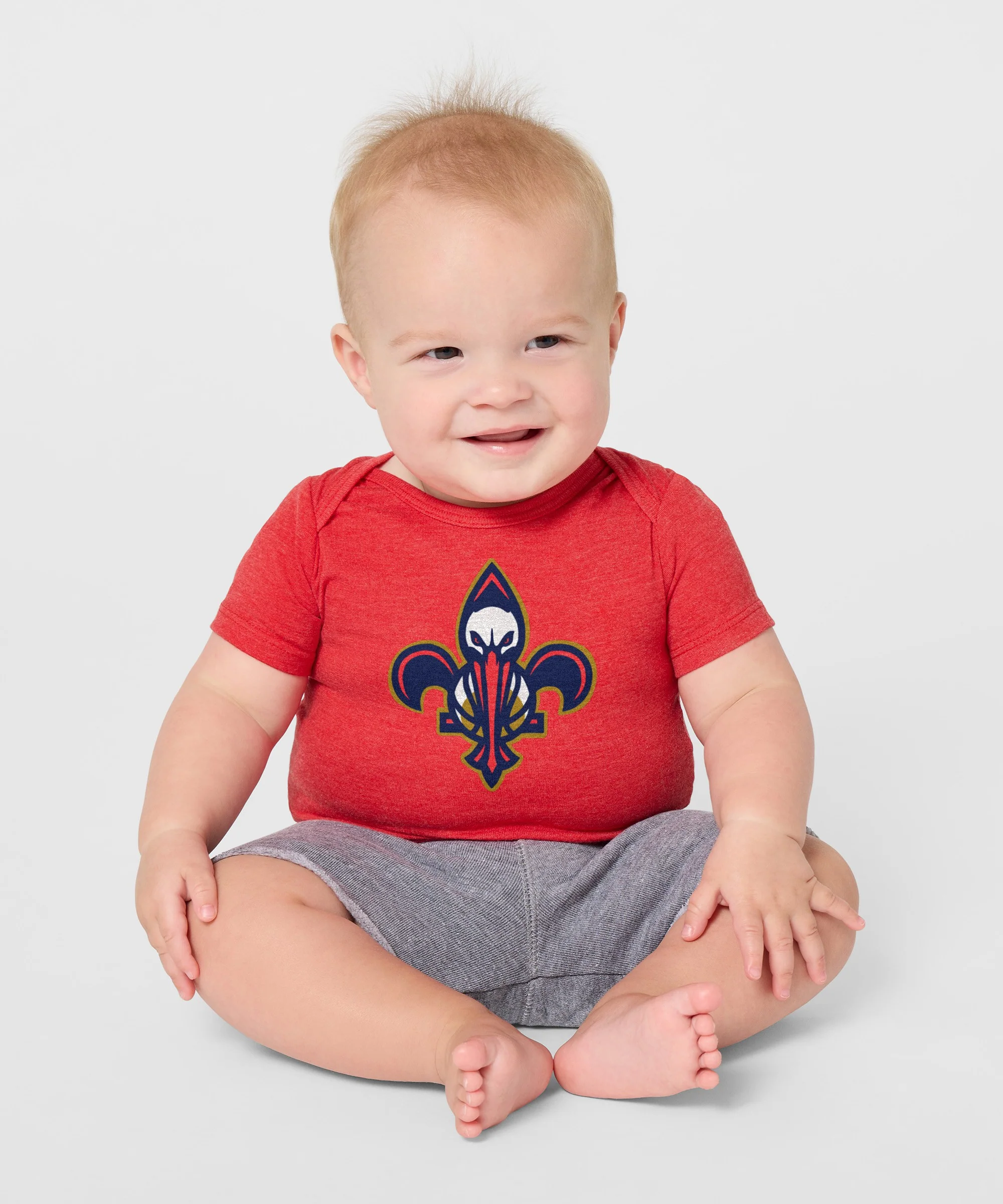 New Orleans Pelicans Logo Baby One Piece - Image 3