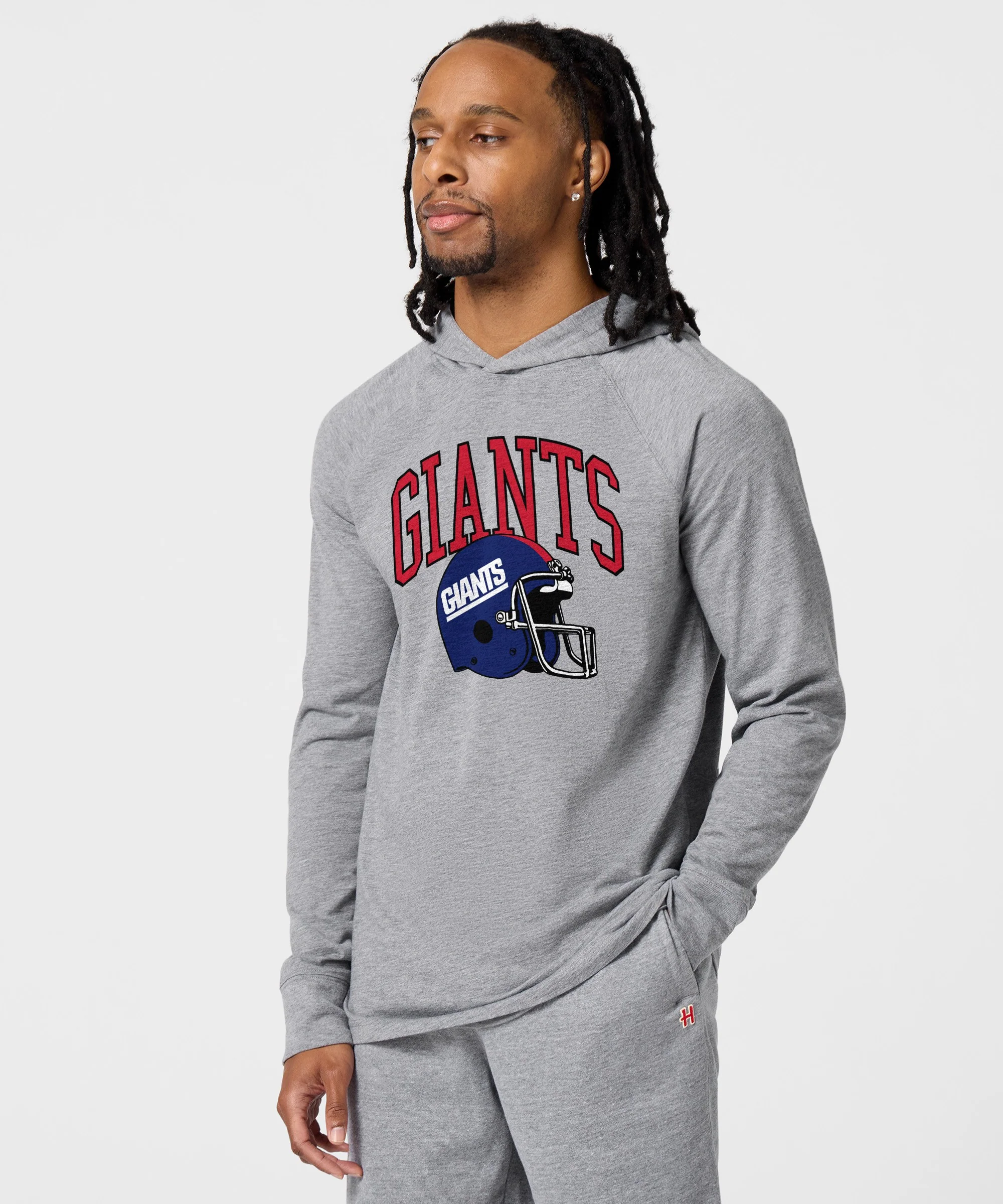 New York Giants Helmet Retro Lightweight Hoodie - Image 3