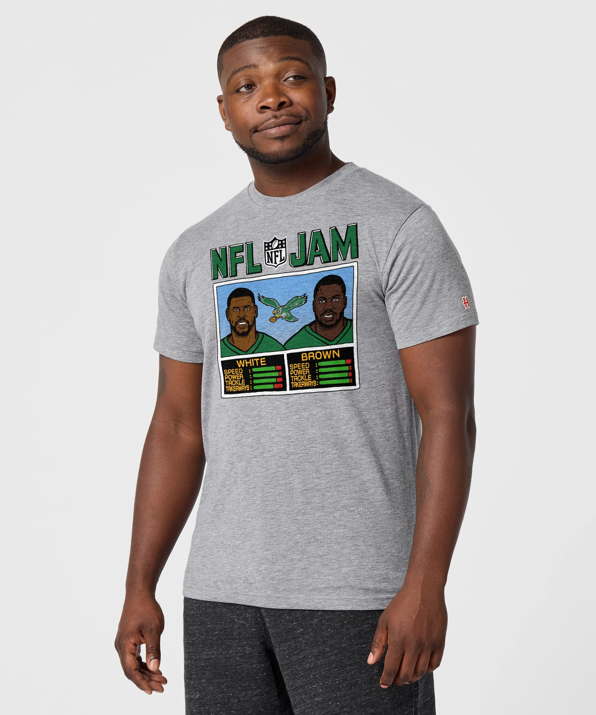 NFL Jam Eagles White And Brown - Image 3