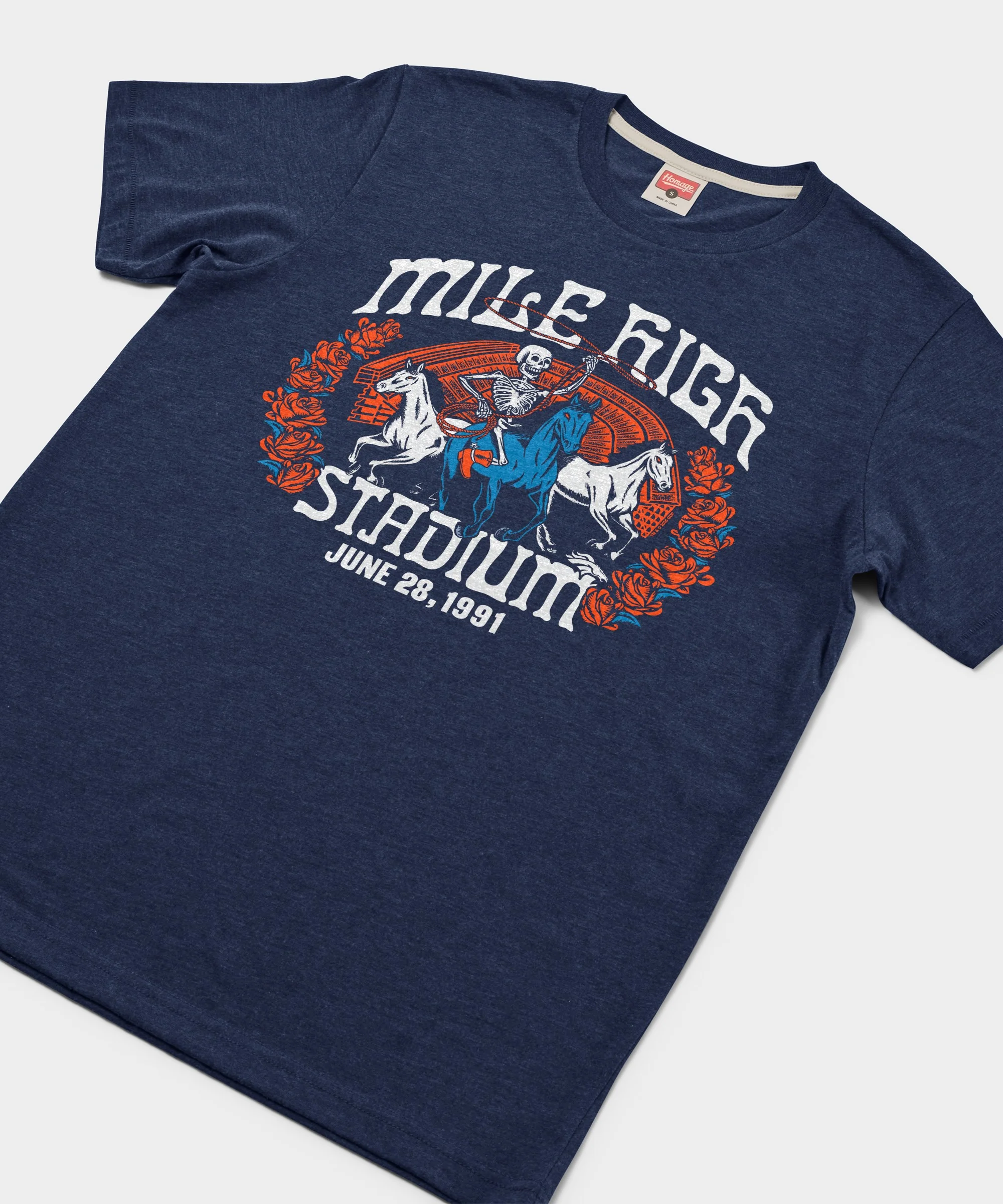 NFL x Grateful Dead x Broncos Skeleton Mile High Stadium - Image 2