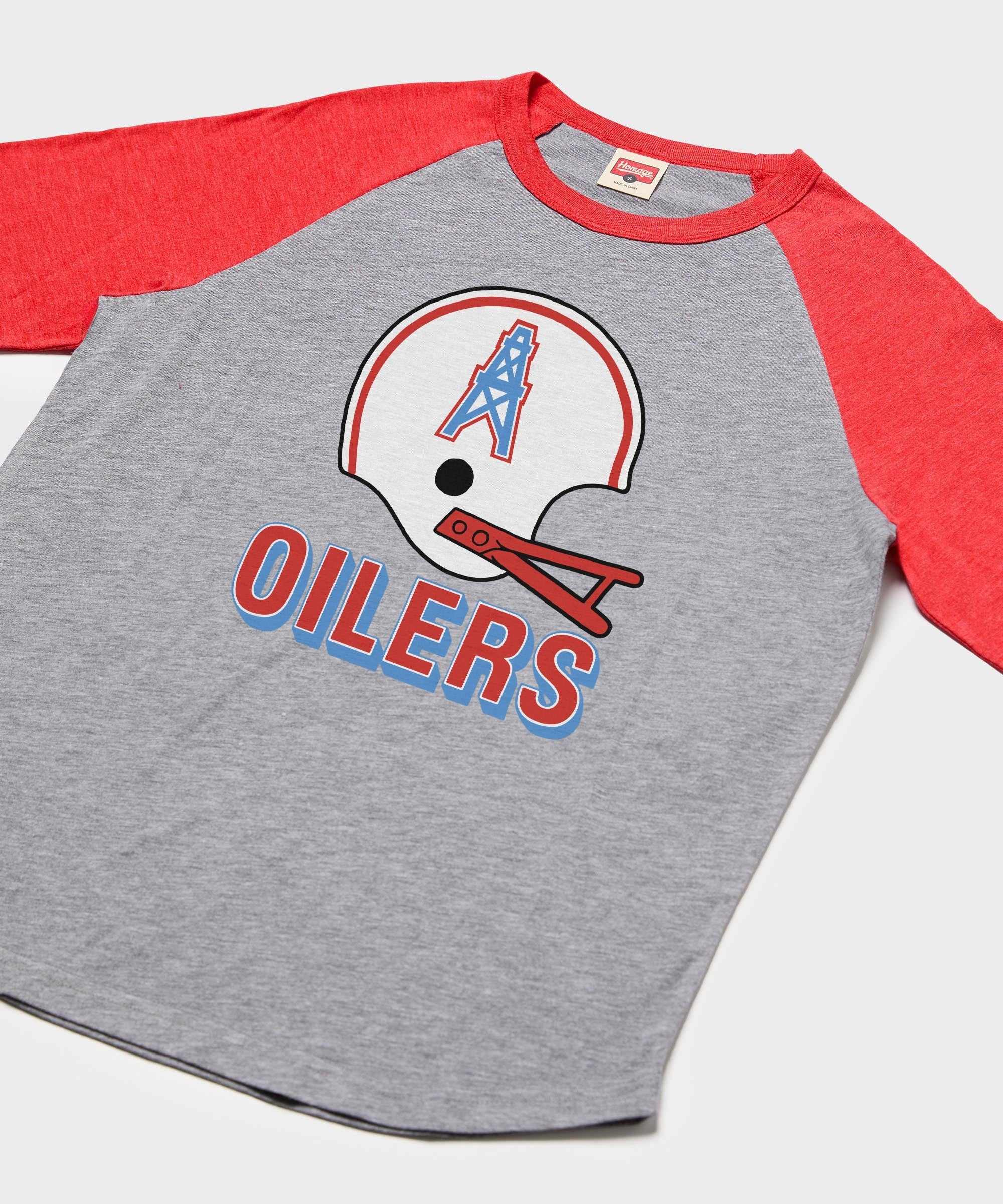 Oilers Football Big Helmet Raglan - Image 2