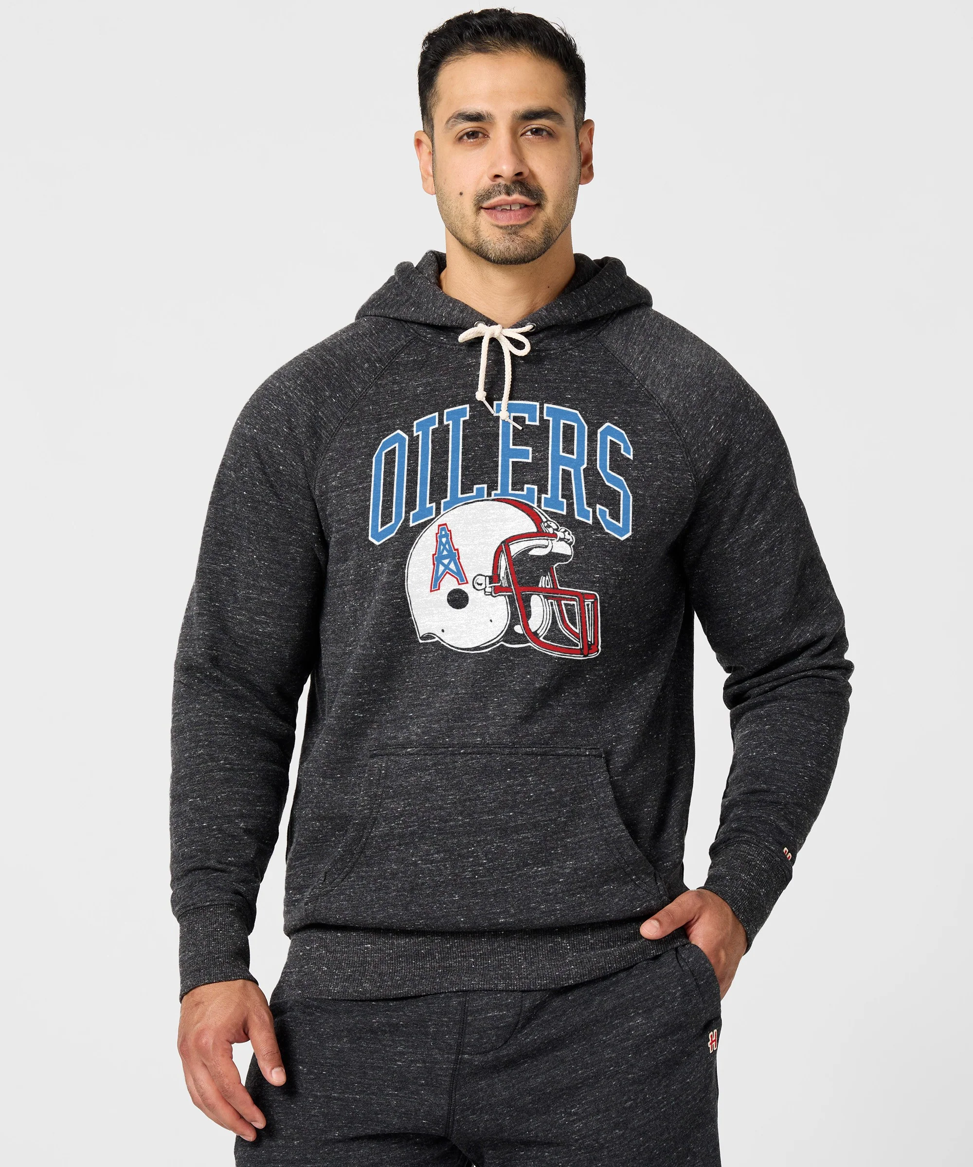 Oilers Football Helmet Retro Hoodie - Image 6
