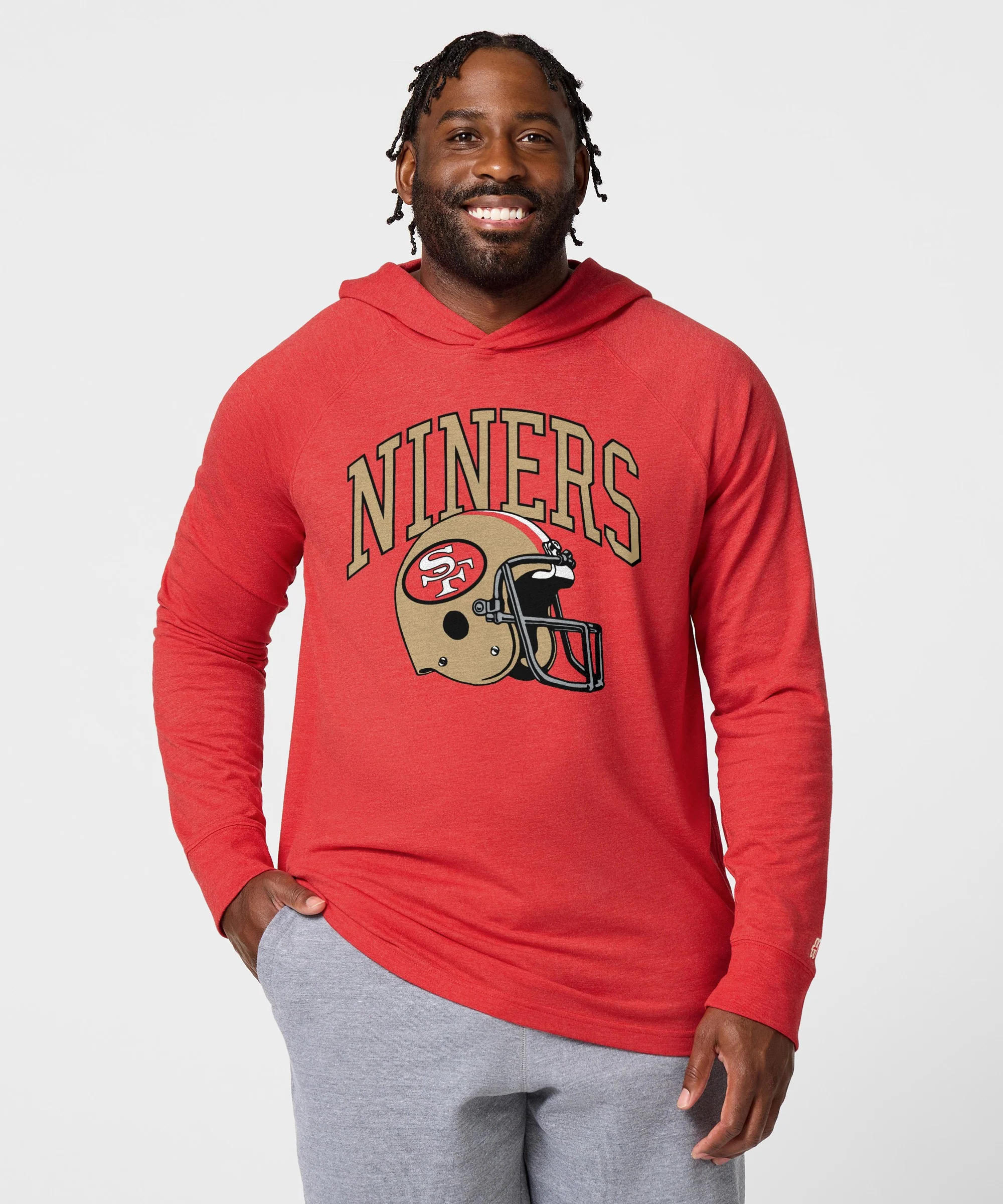 San Francisco 49ers Helmet Retro Lightweight Hoodie - Image 3