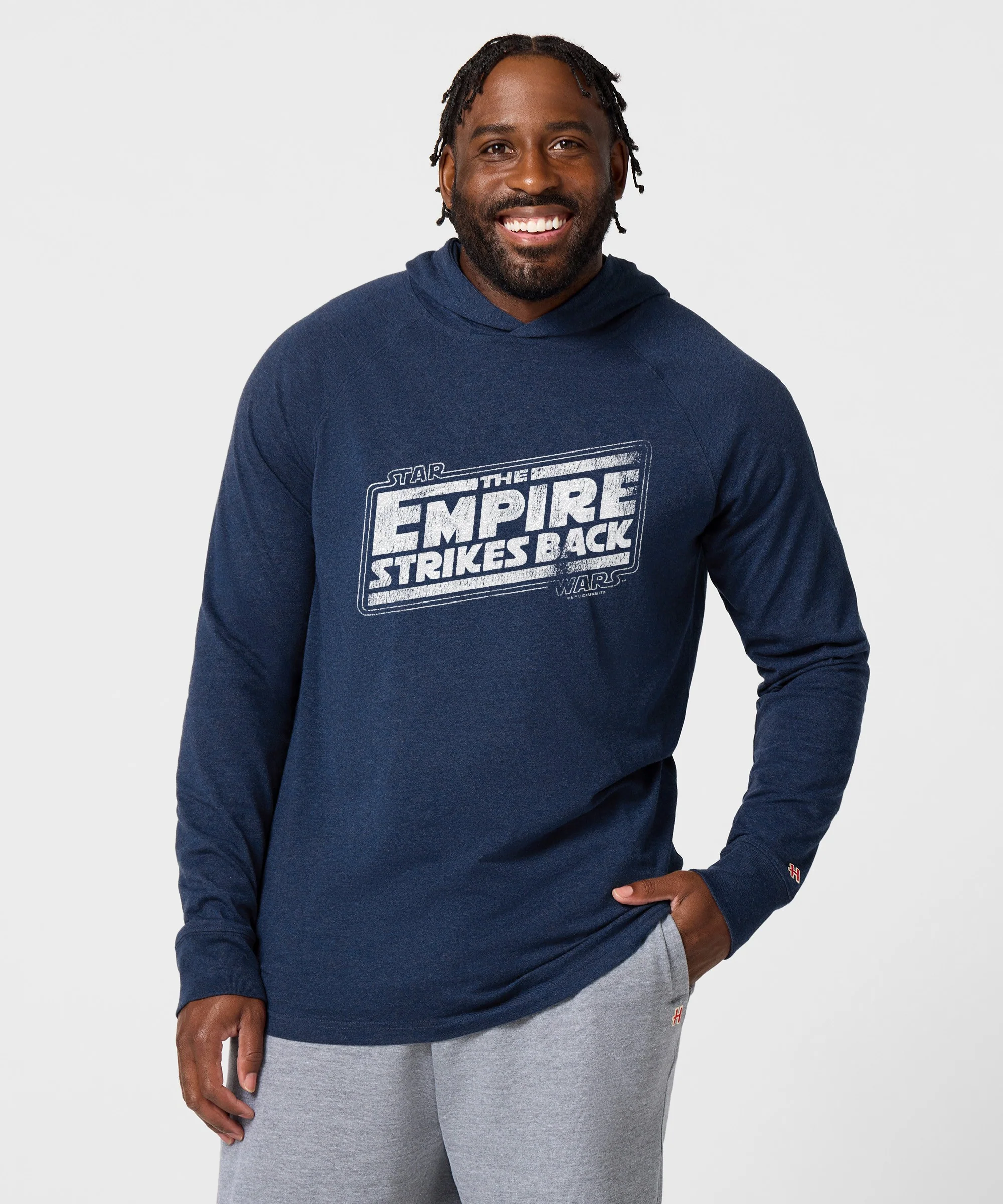 Star Wars The Empire Strikes Back Logo Lightweight Hoodie - Image 3