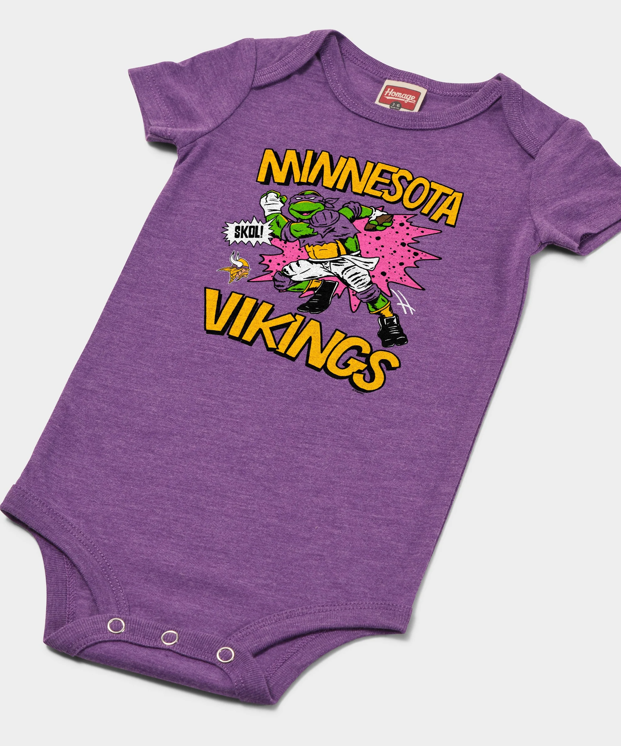 TMNT Donatello x Minnesota Vikings Baby One Piece - Image 2