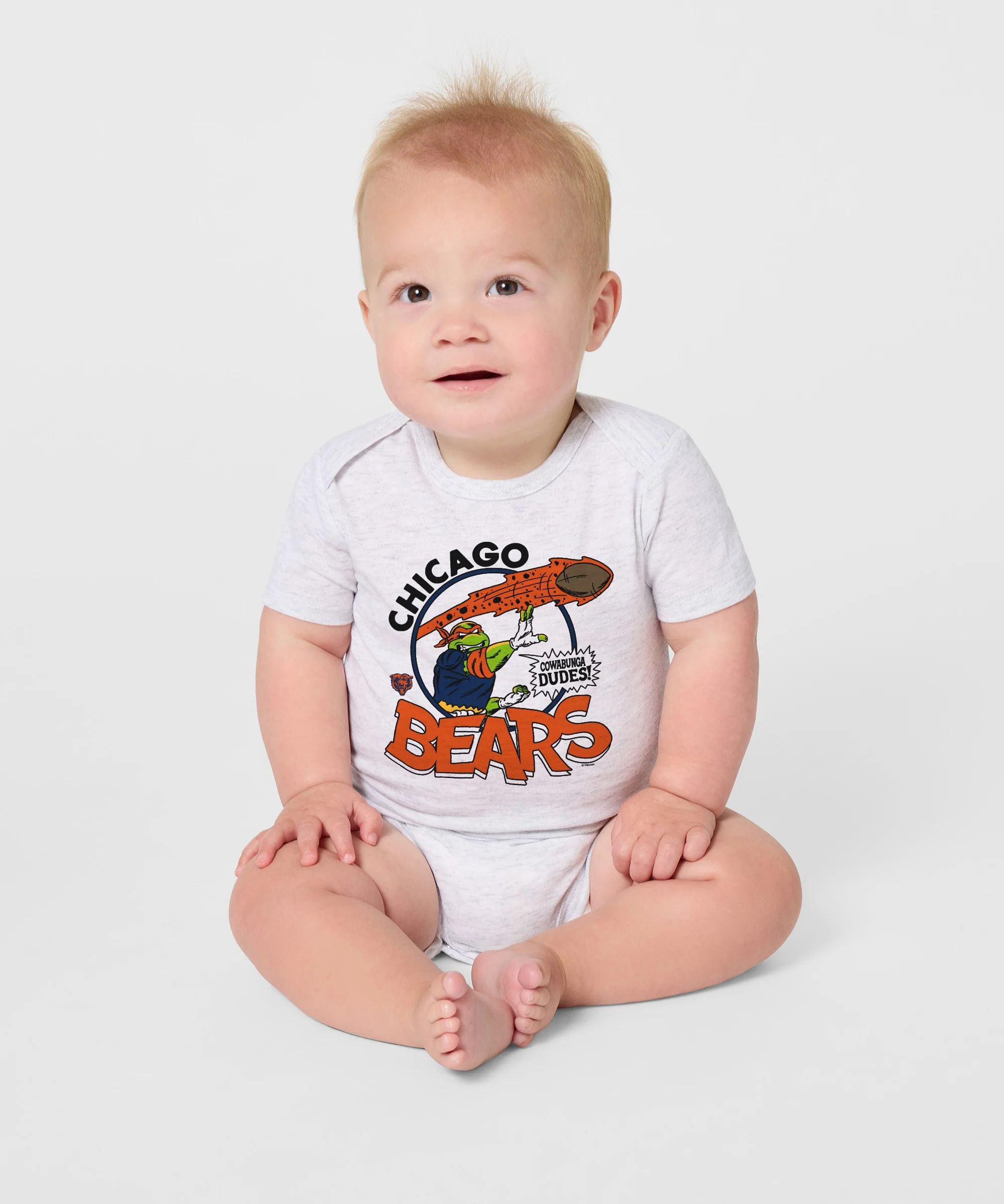 TMNT Michelangelo x Chicago Bears Baby One Piece - Image 3