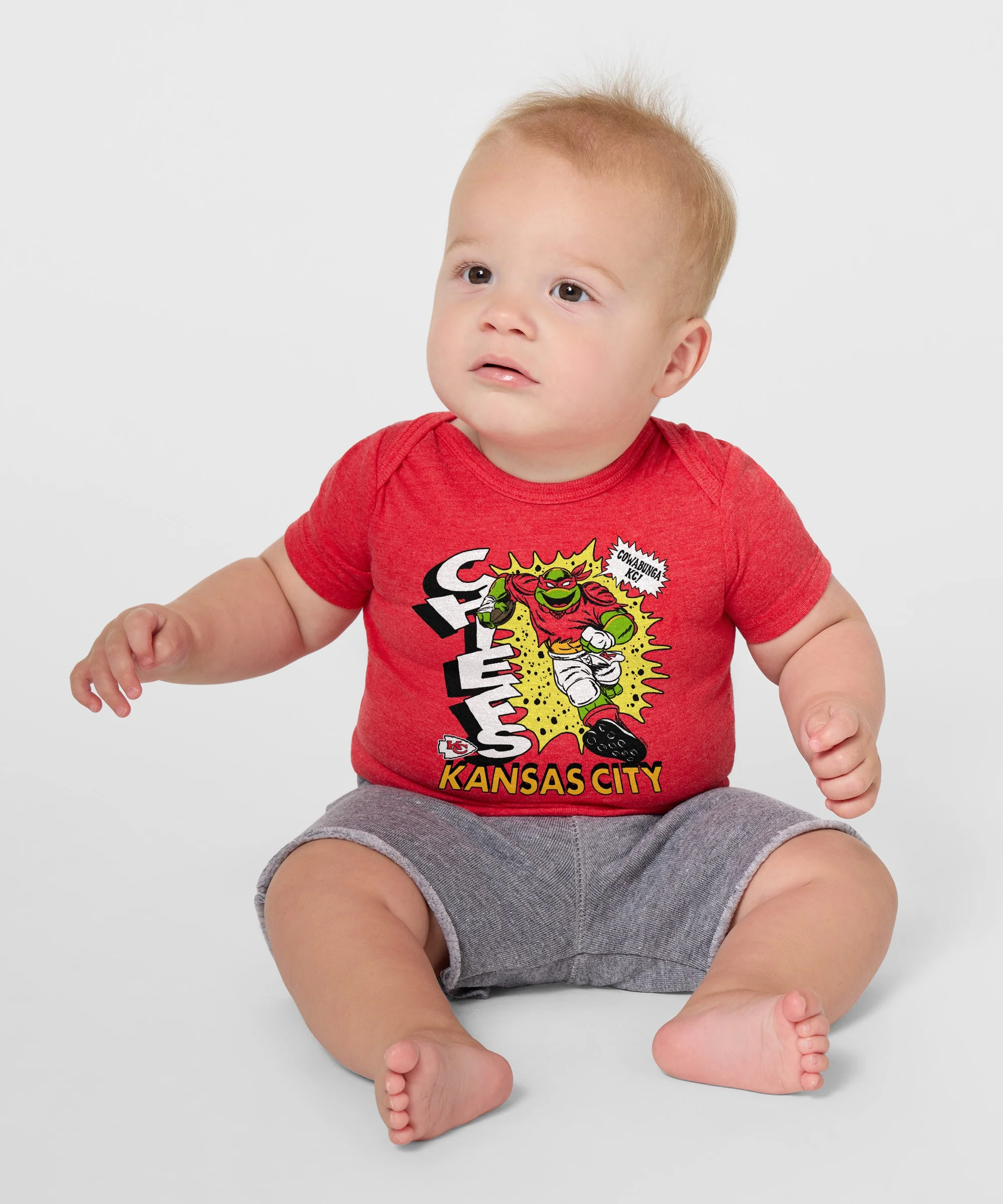TMNT Raphael x Kansas City Chiefs Baby One Piece - Image 3