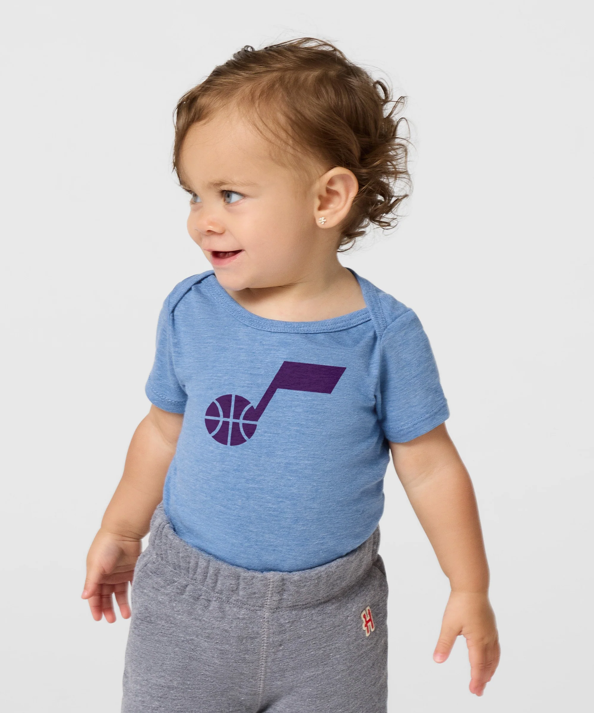 Utah Jazz Logo Baby One Piece - Image 3