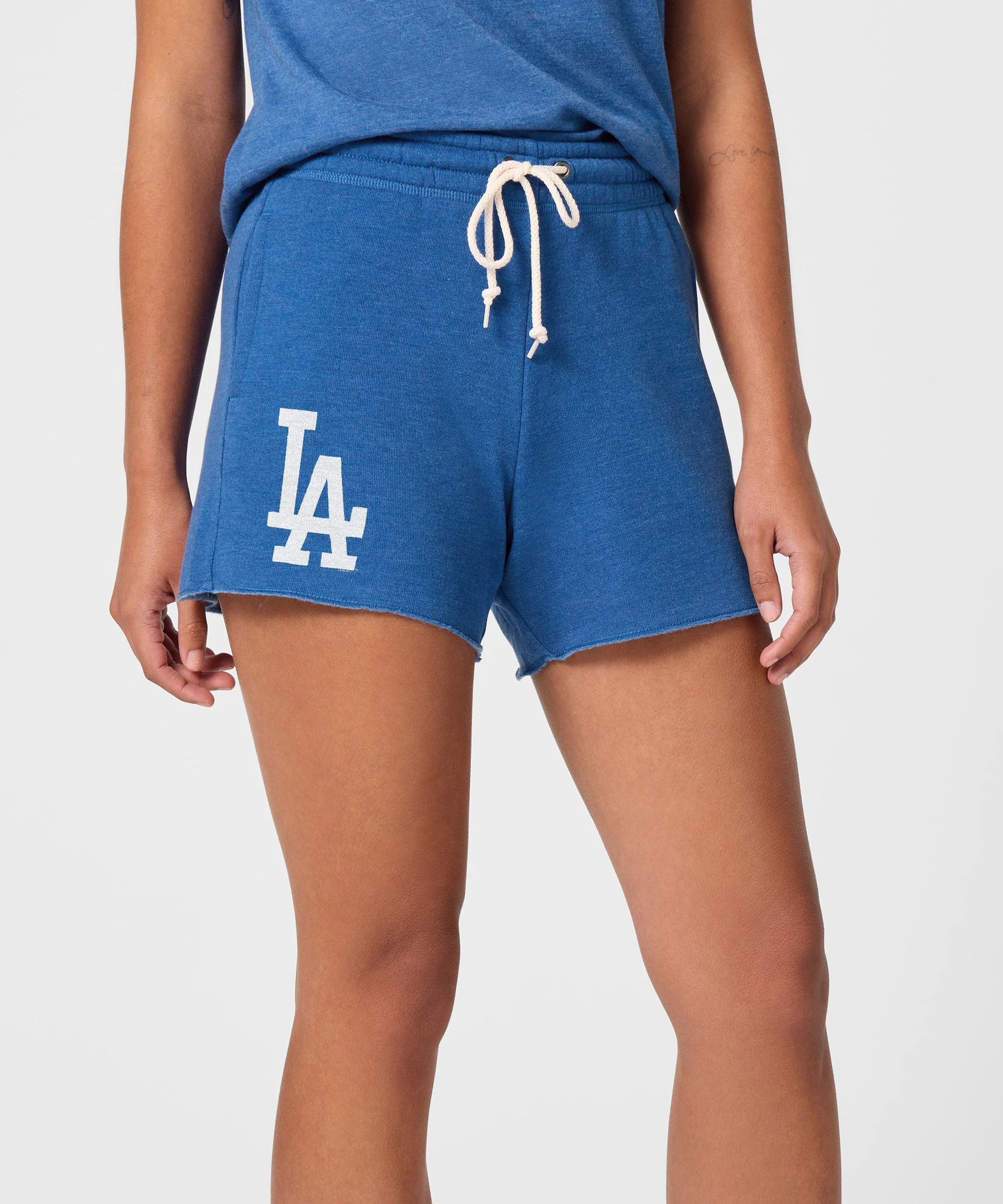 Women's Los Angeles Dodgers Cap Logo '12 Sweat Shorts - Image 3