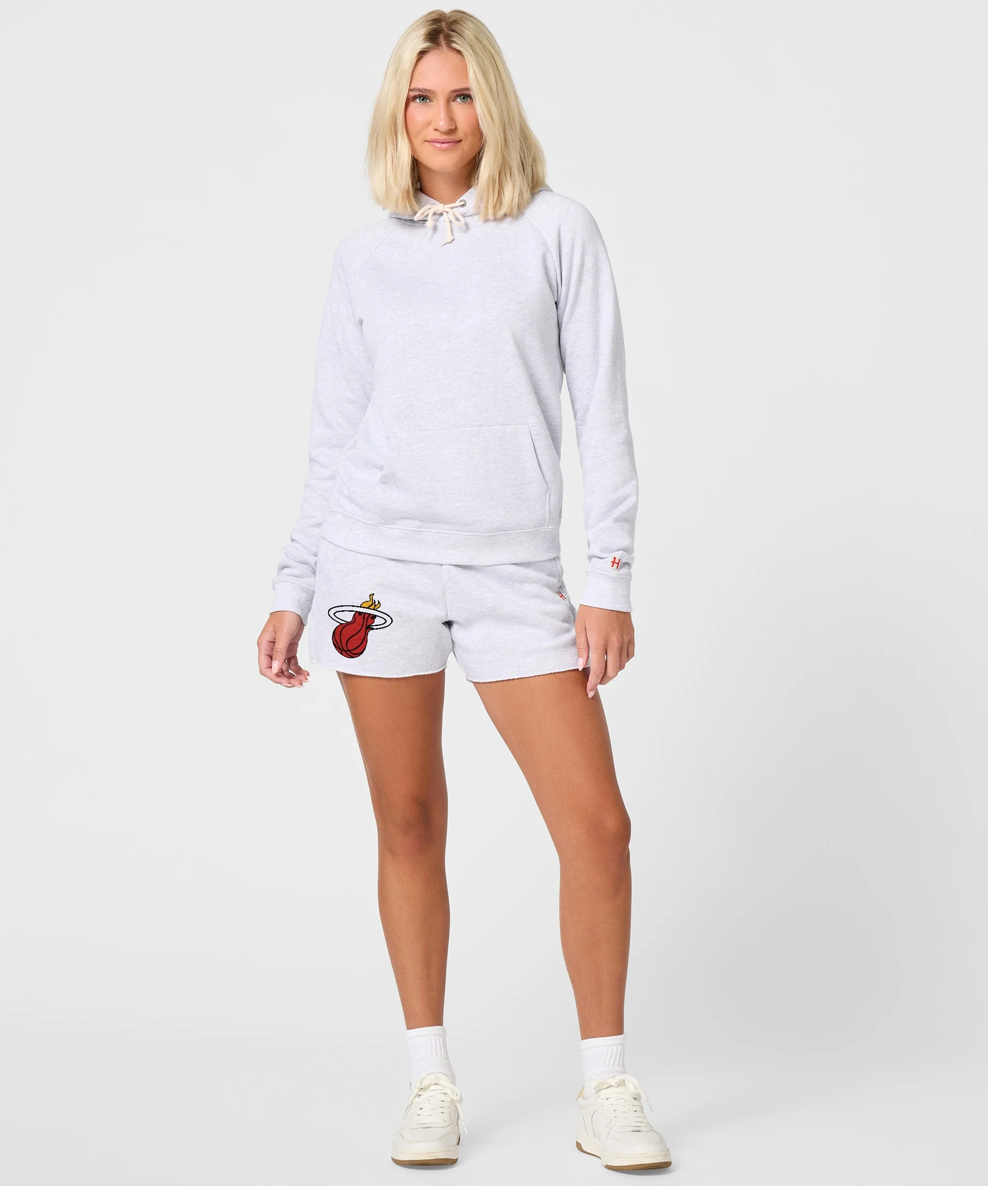Women's Miami Heat Logo Sweat Shorts - Image 5