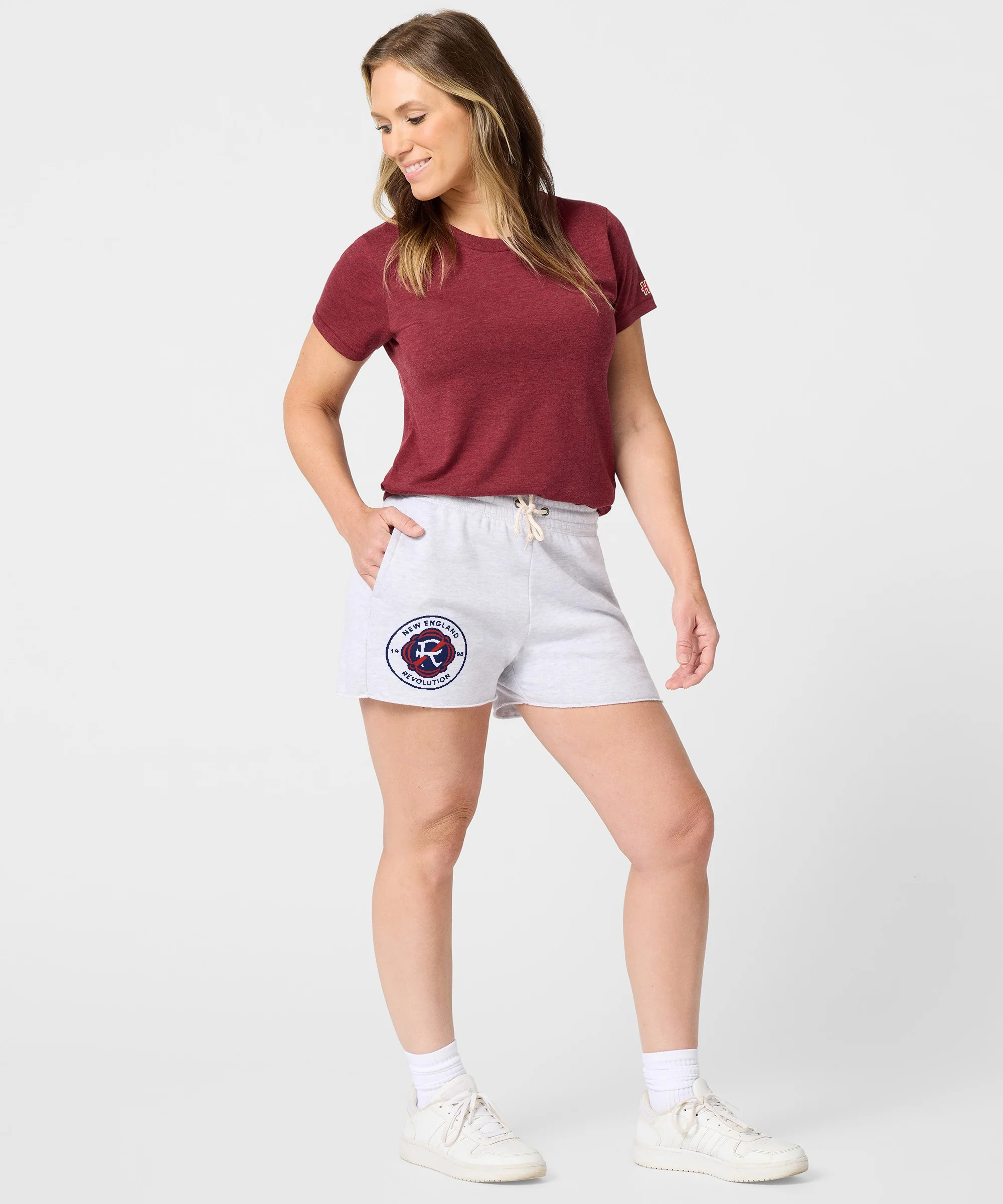 Women's New England Revolution '22 Sweat Shorts - Image 5