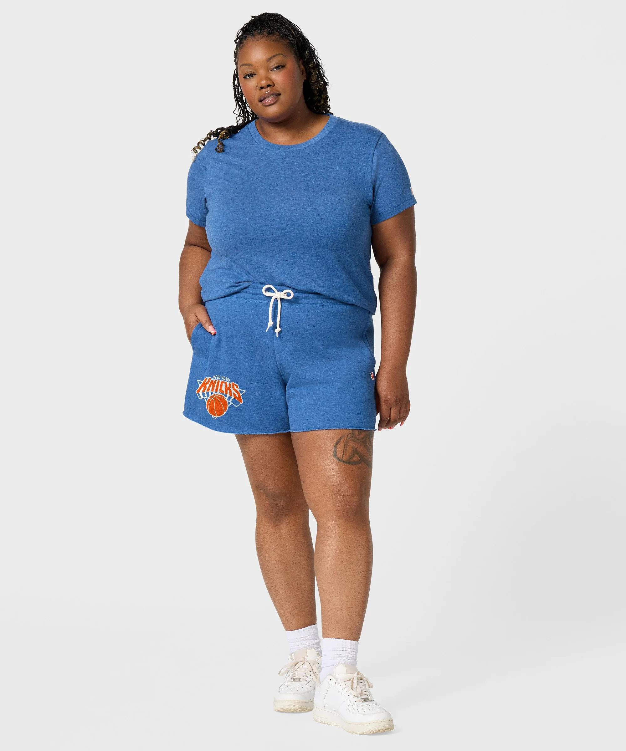 Women's New York Knicks Logo Sweat Shorts - Image 5