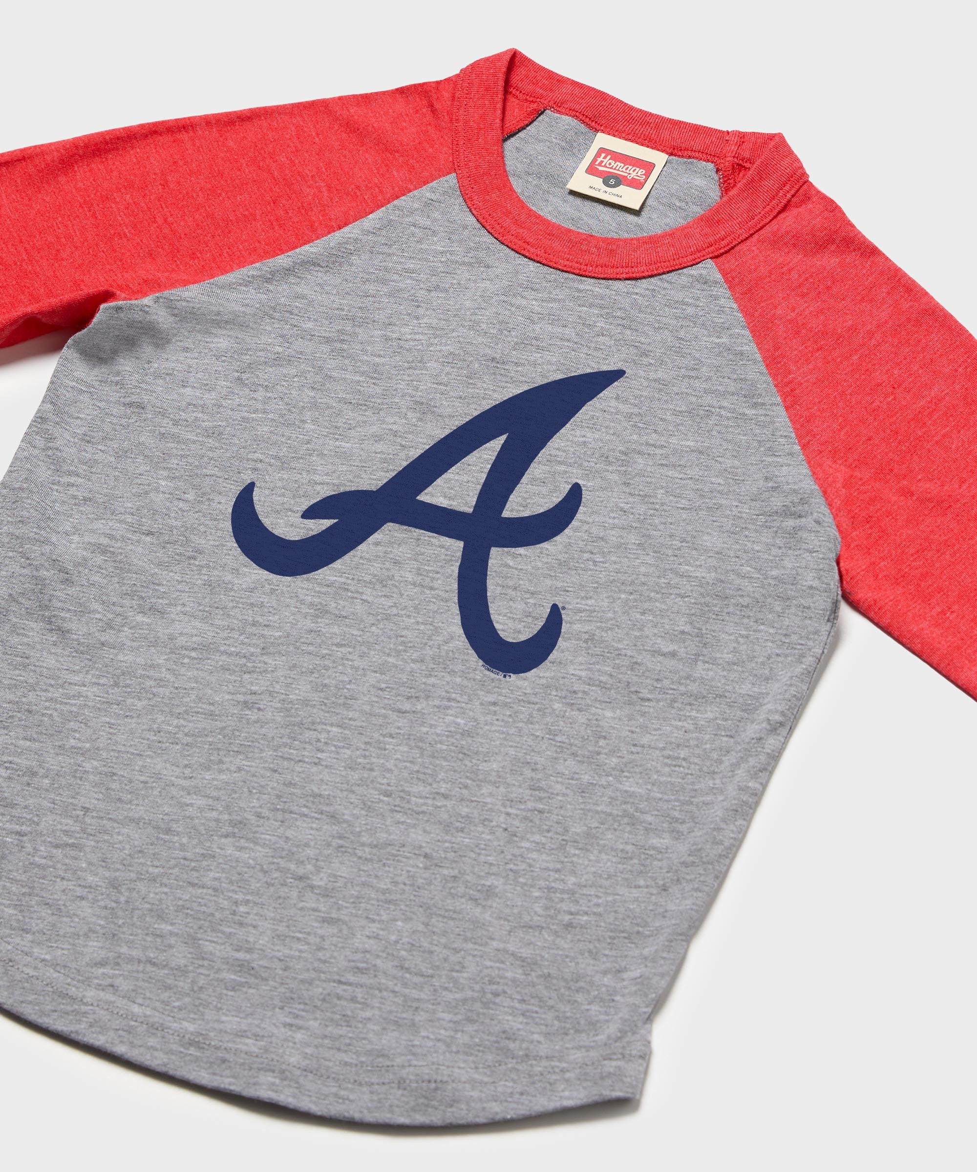Youth Atlanta Braves Cap Logo '81 Raglan - Image 2