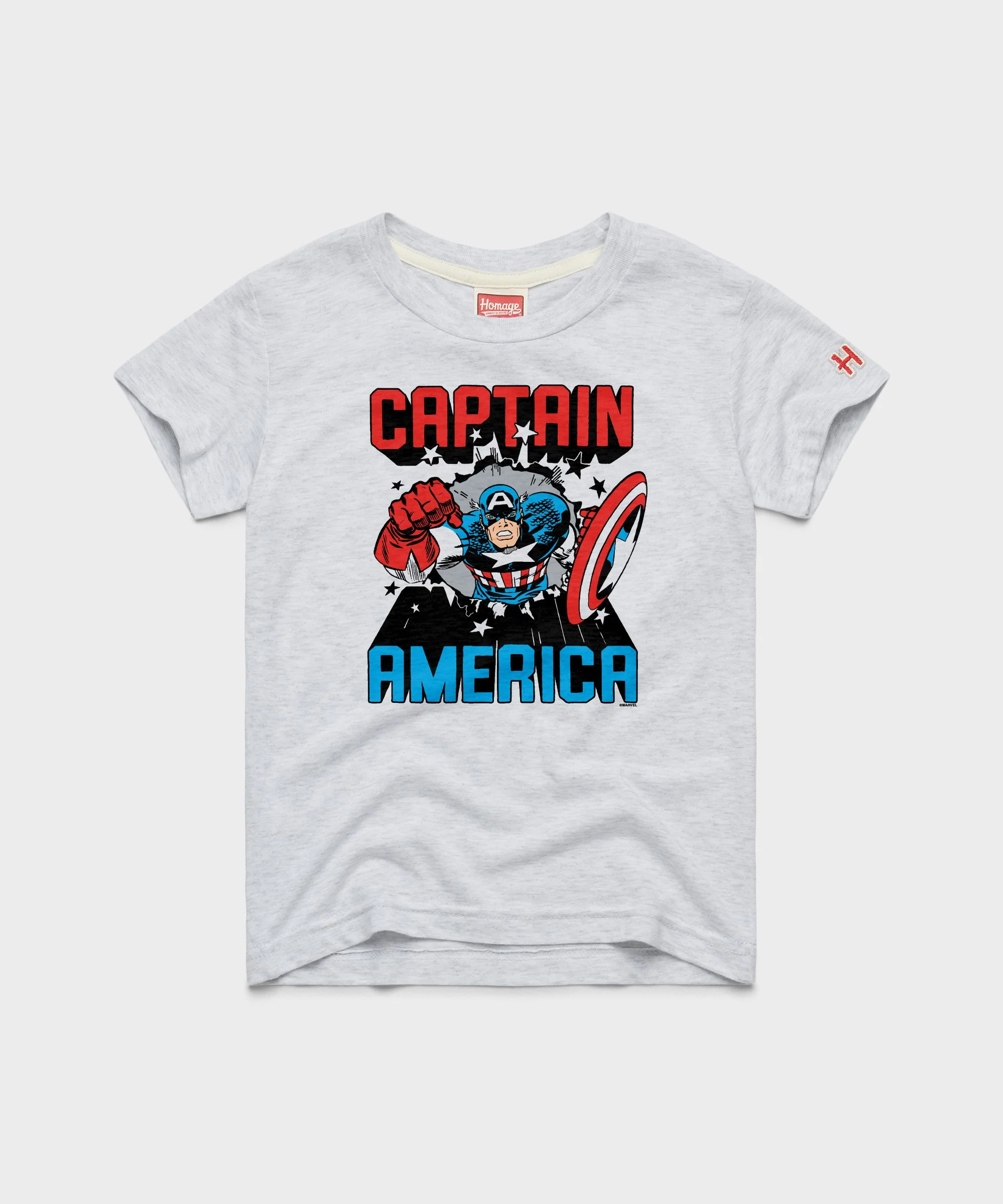 Youth Captain America Bustin' Through
