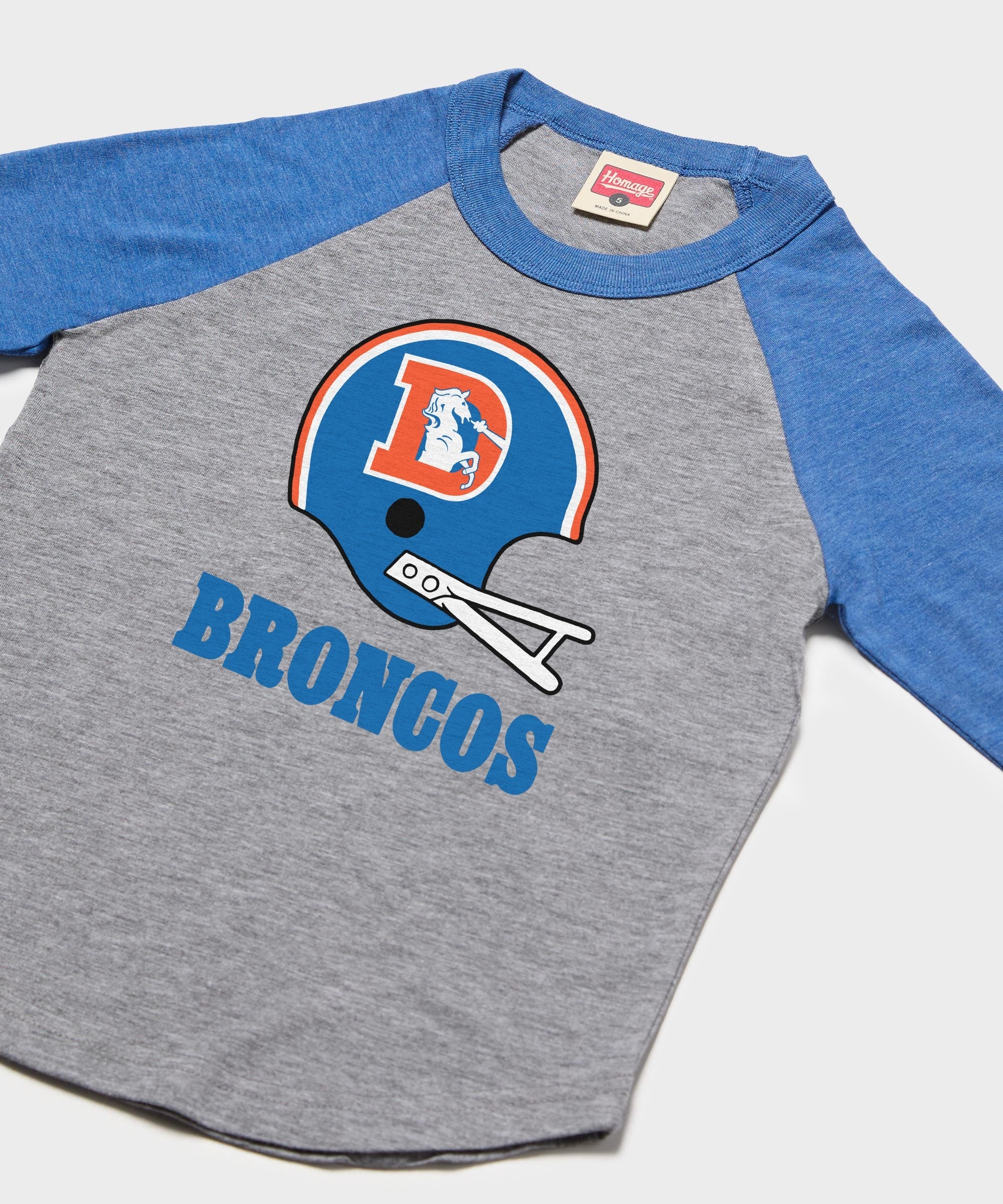 Youth Denver Broncos Big Helmet Raglan - Image 2