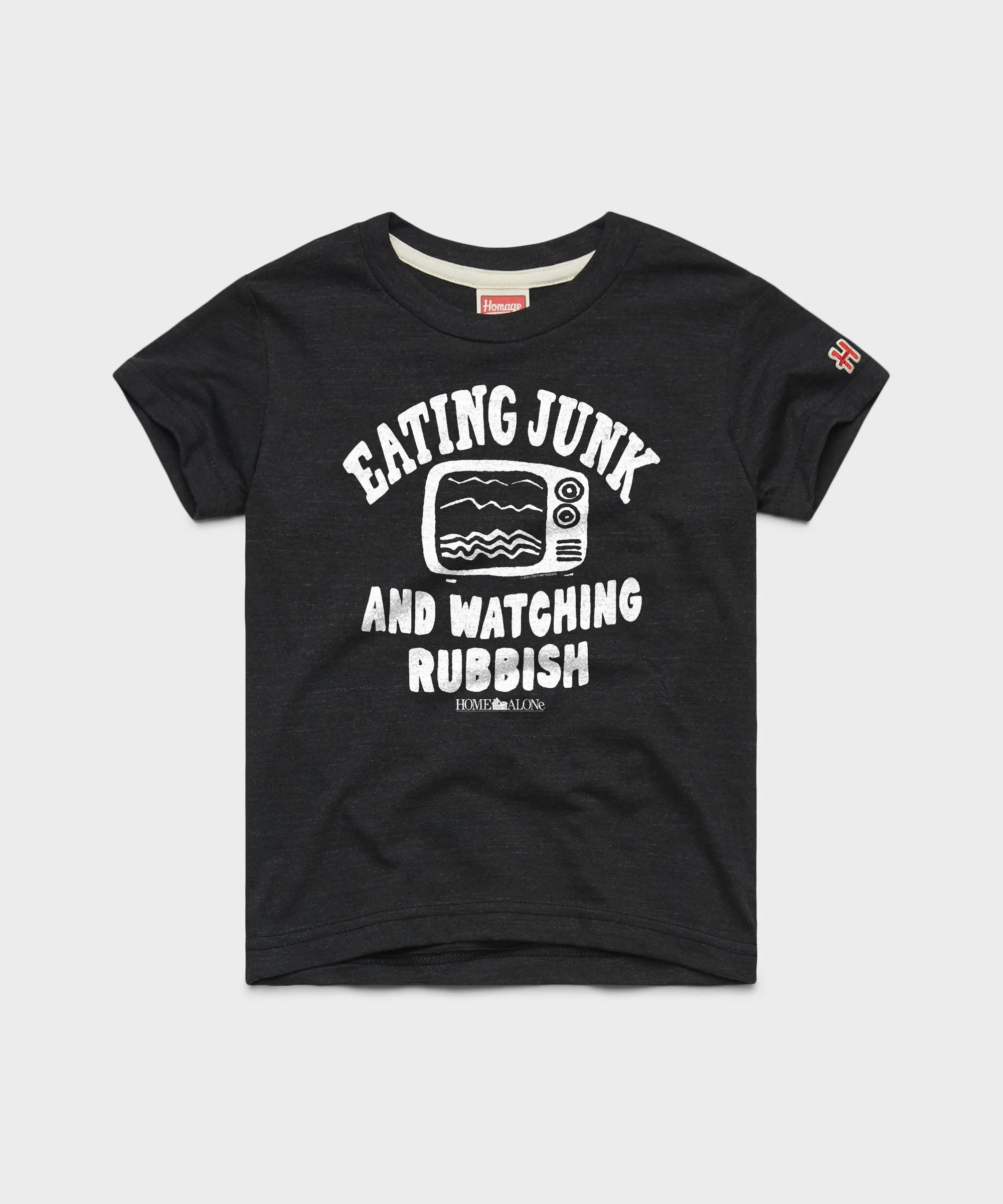 Youth Home Alone Eating Junk And Watching Rubbish