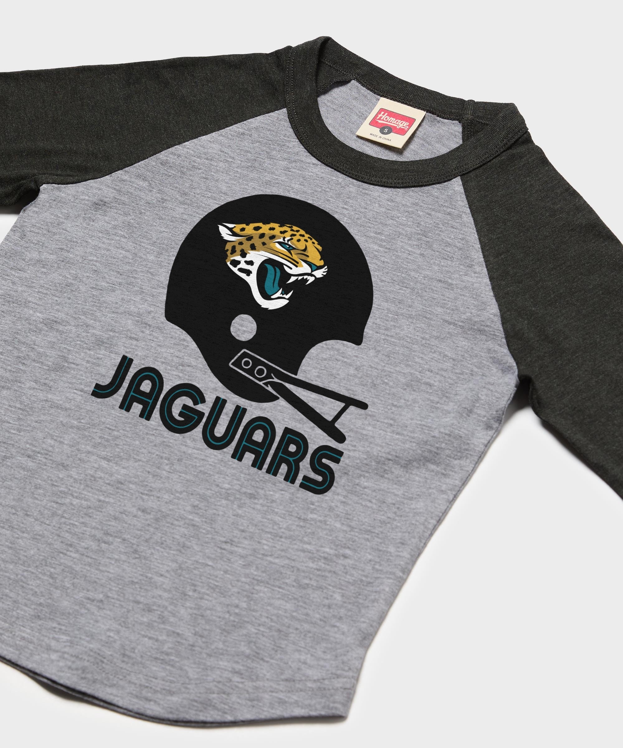 Youth Jacksonville Jaguars Big Helmet Raglan - Image 2