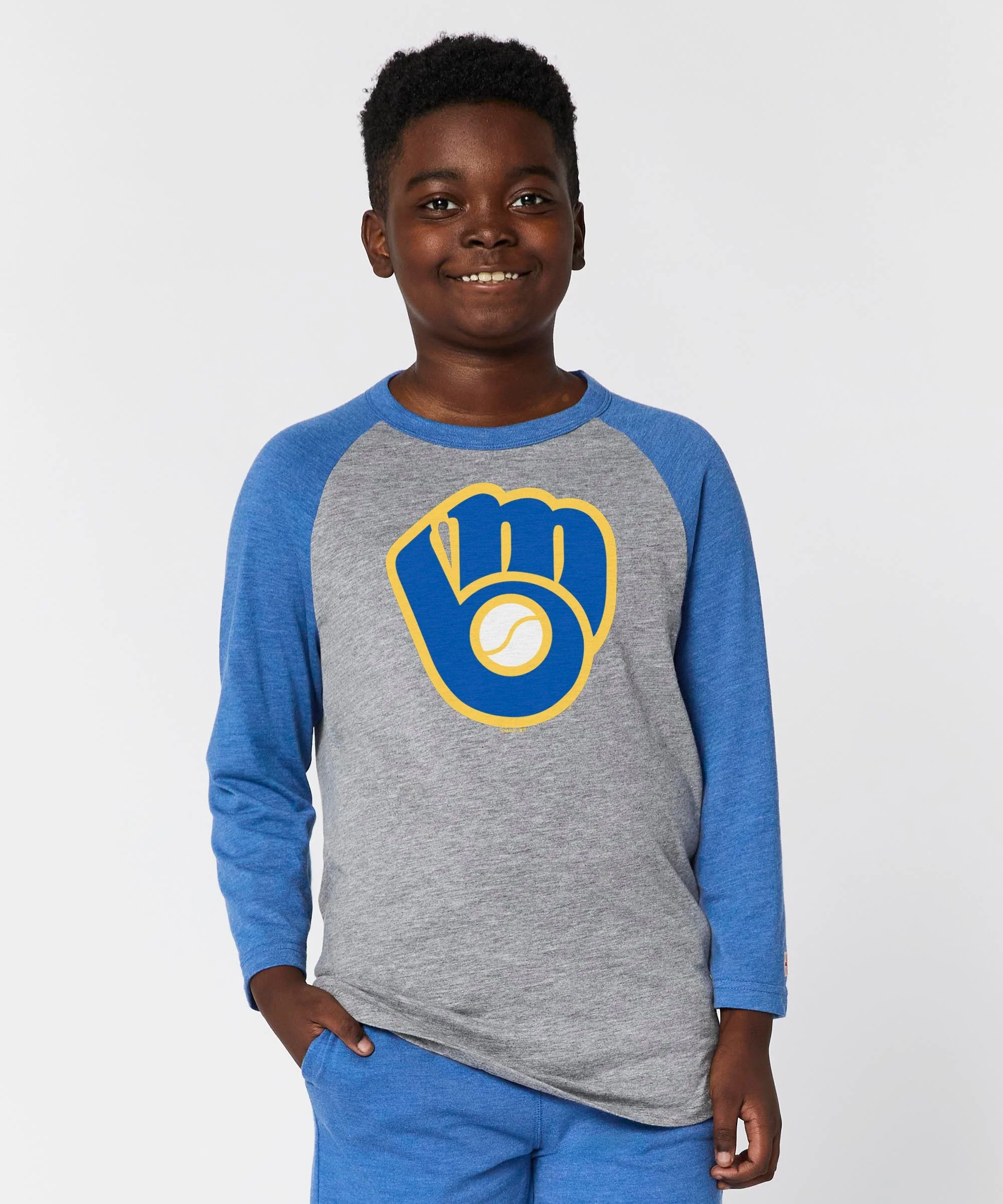 Youth Milwaukee Brewers '78 Raglan - Image 3
