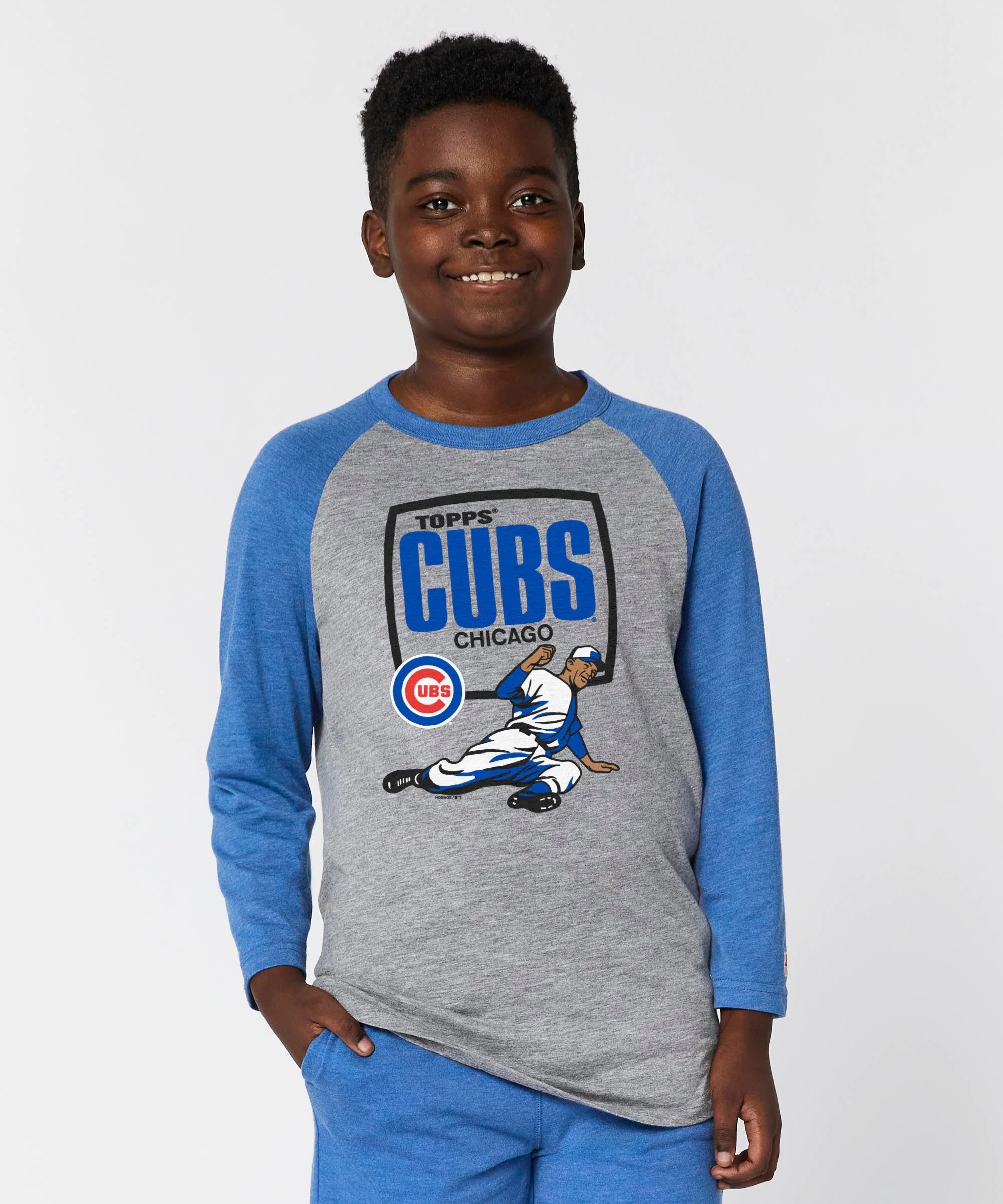 Youth MLB x Topps Chicago Cubs Raglan - Image 3