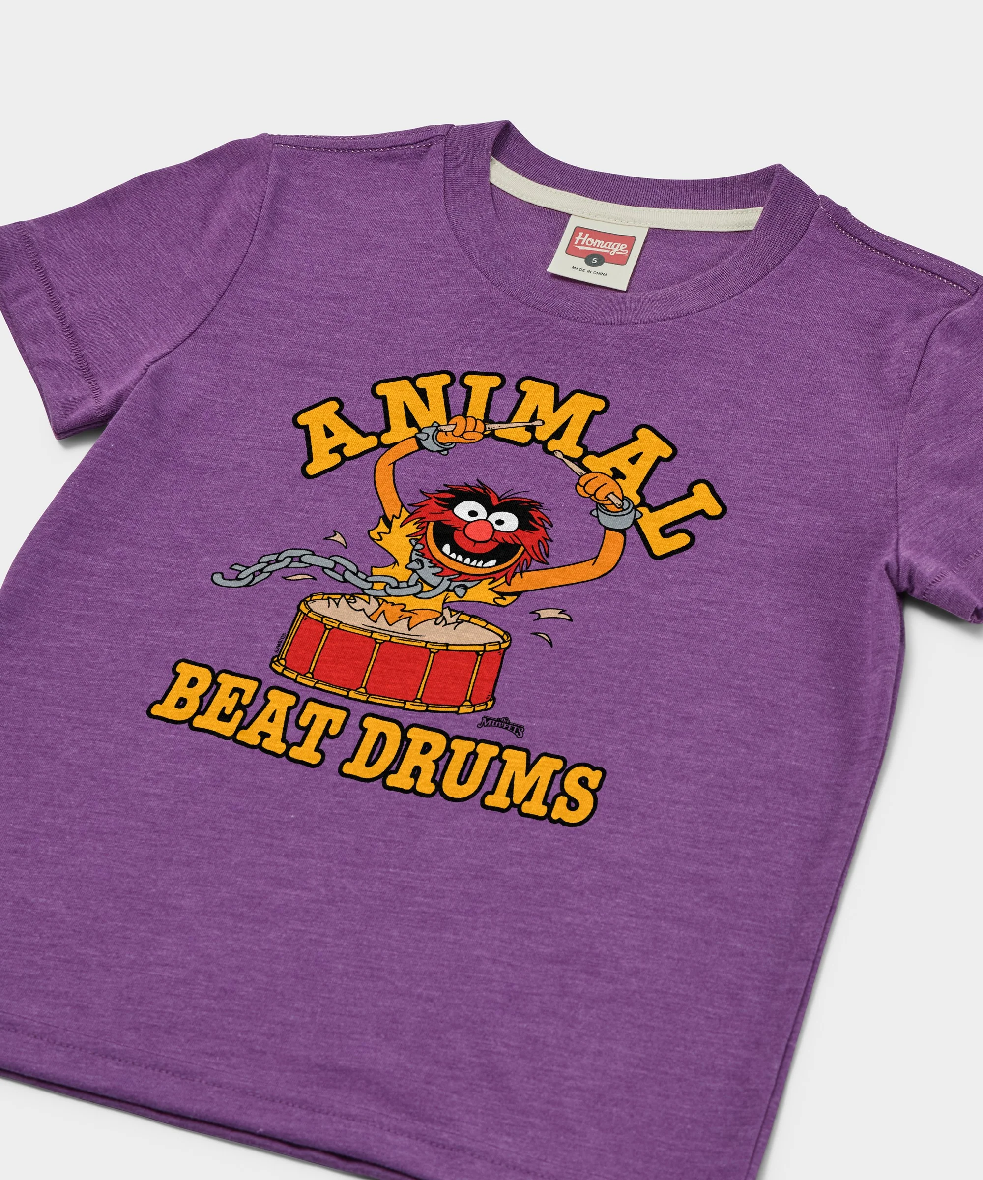 Youth Muppets Animal Beat Drums T-Shirt - Image 2