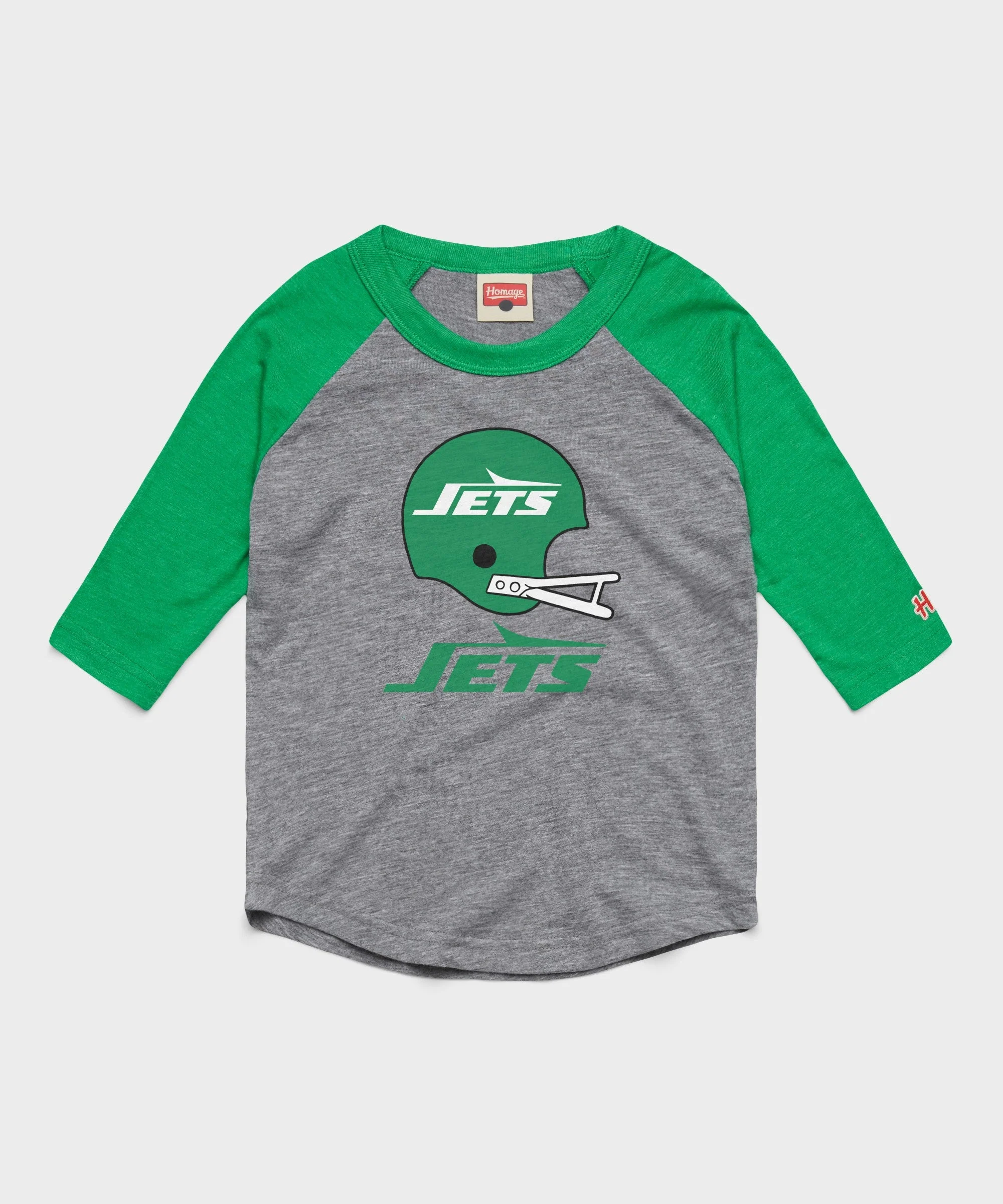 Youth New York Jets Big Helmet Raglan