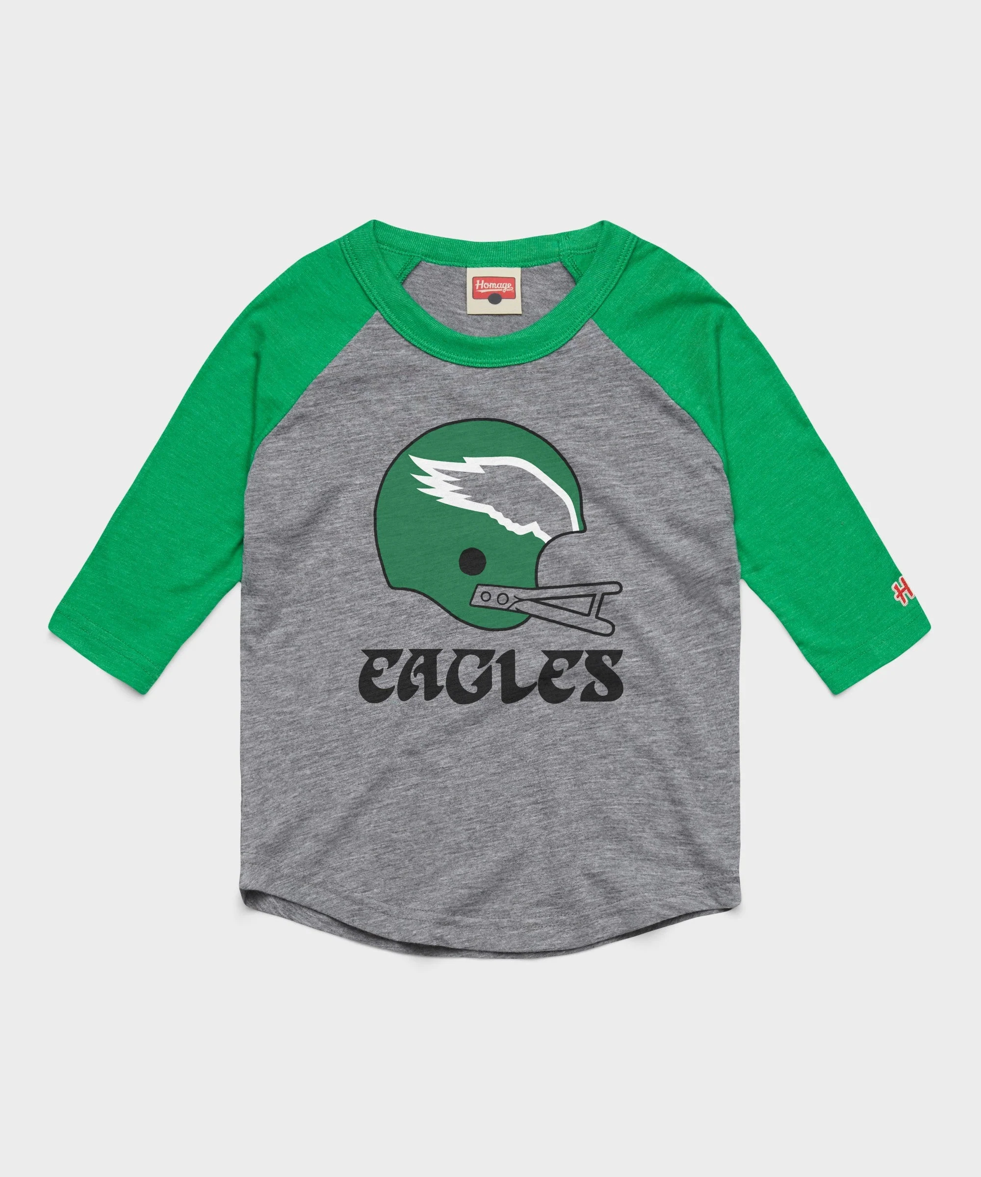 Youth Philadelphia Eagles Big Helmet Raglan