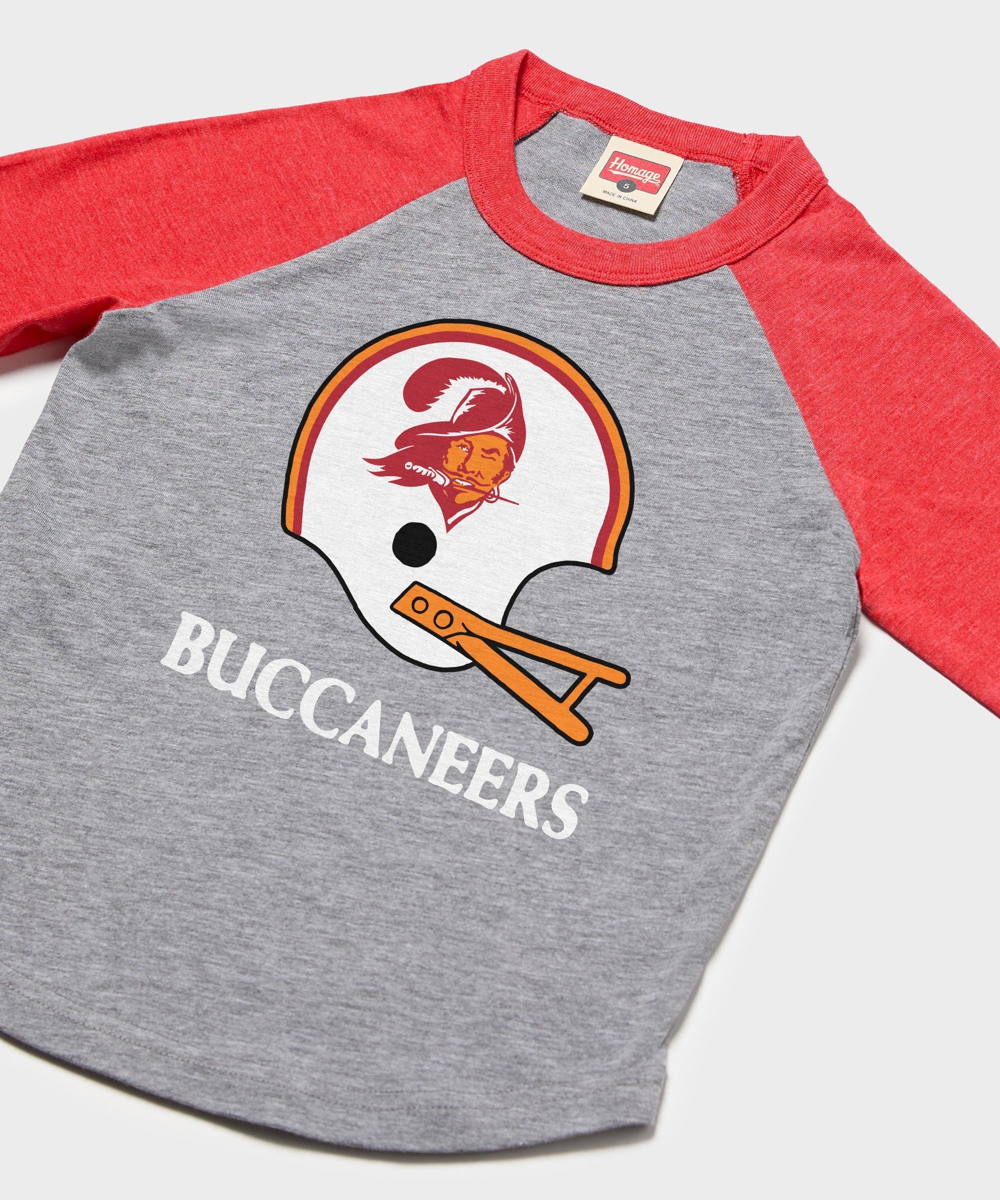 Youth Tampa Bay Buccaneers Big Helmet Raglan - Image 2